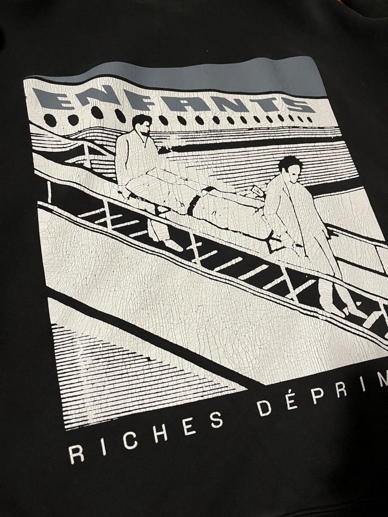 Enfants Riches Deprimes Enfants Riches Deprimes Airport stretcher illustration printed pattern hooded sweater Size US M / EU 48-50 / 2 - 2 Thumbnail
