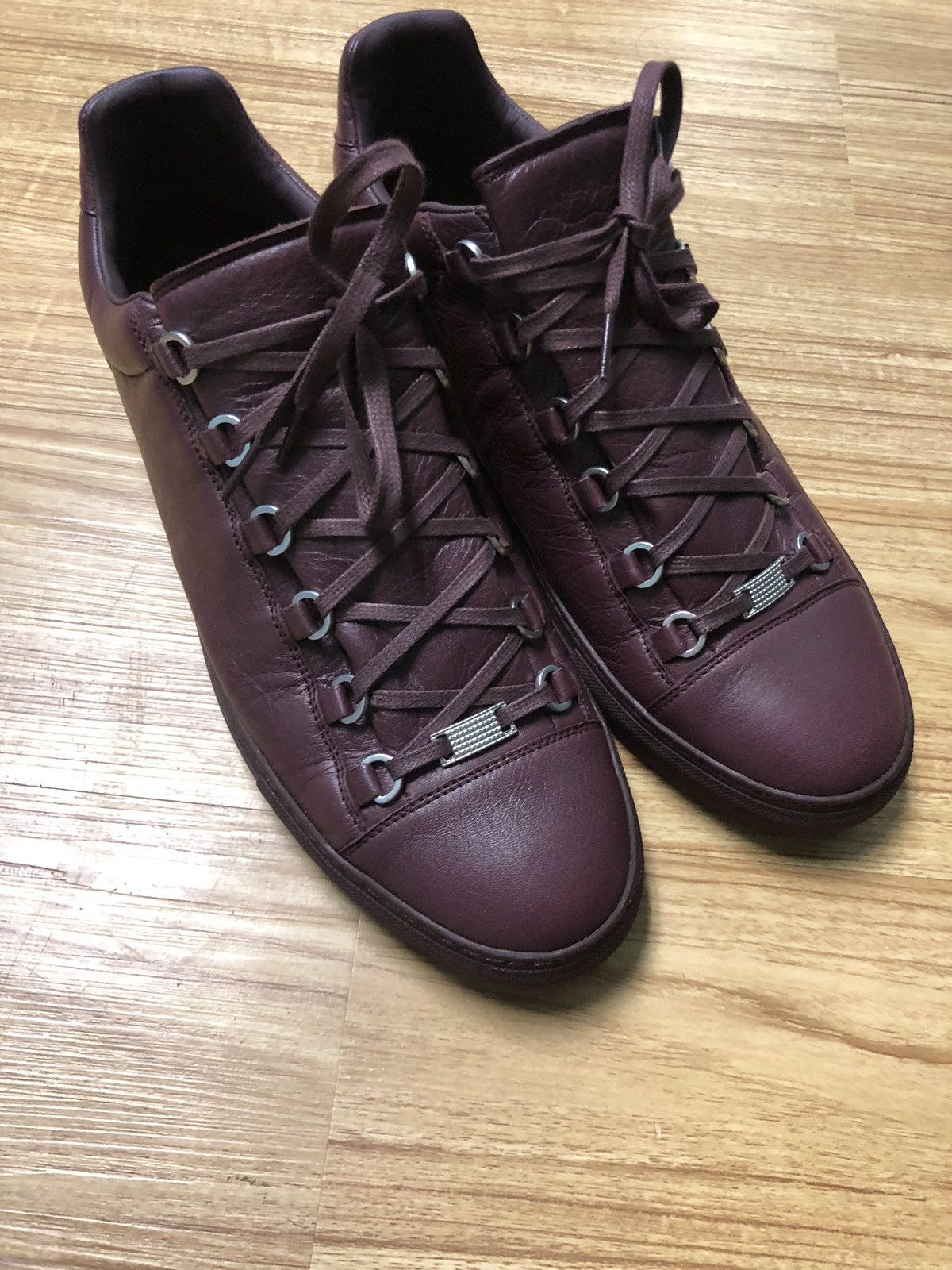 Balenciaga maroon balenciaga arenas | Grailed