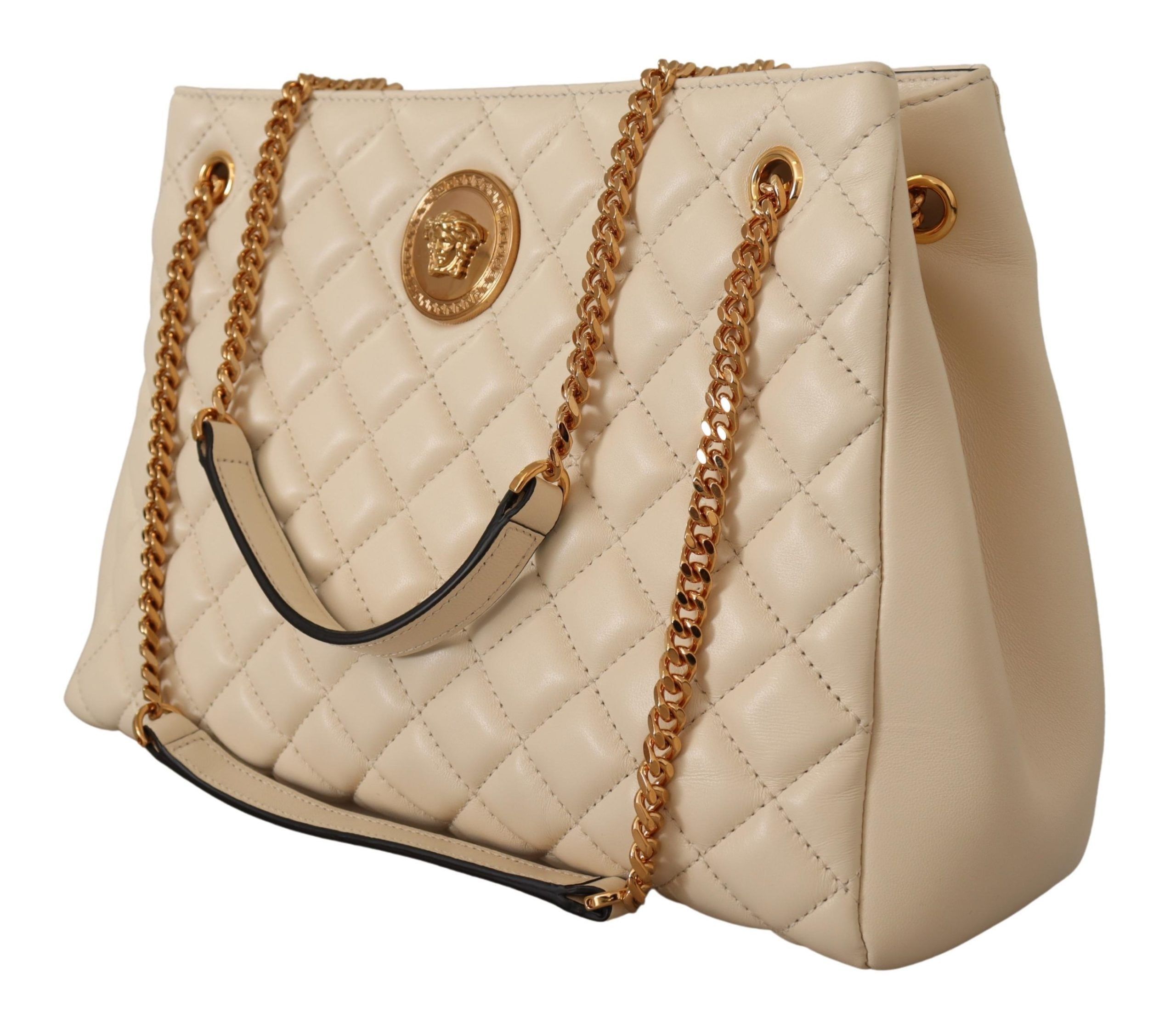 Versace Elegant Quilted Nappa Leather Women's Tote Size ONE SIZE - 2 Thumbnail
