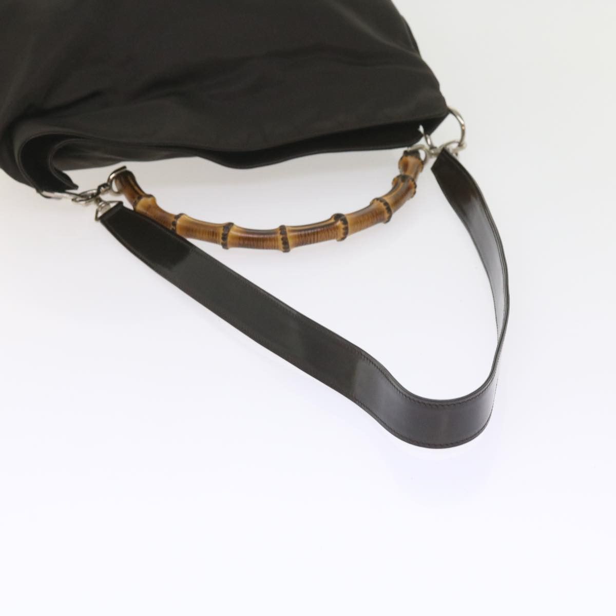 Gucci Bamboo Black Synthetic Shoulder Bag (Pre-Owned) Size ONE SIZE - 4 Thumbnail