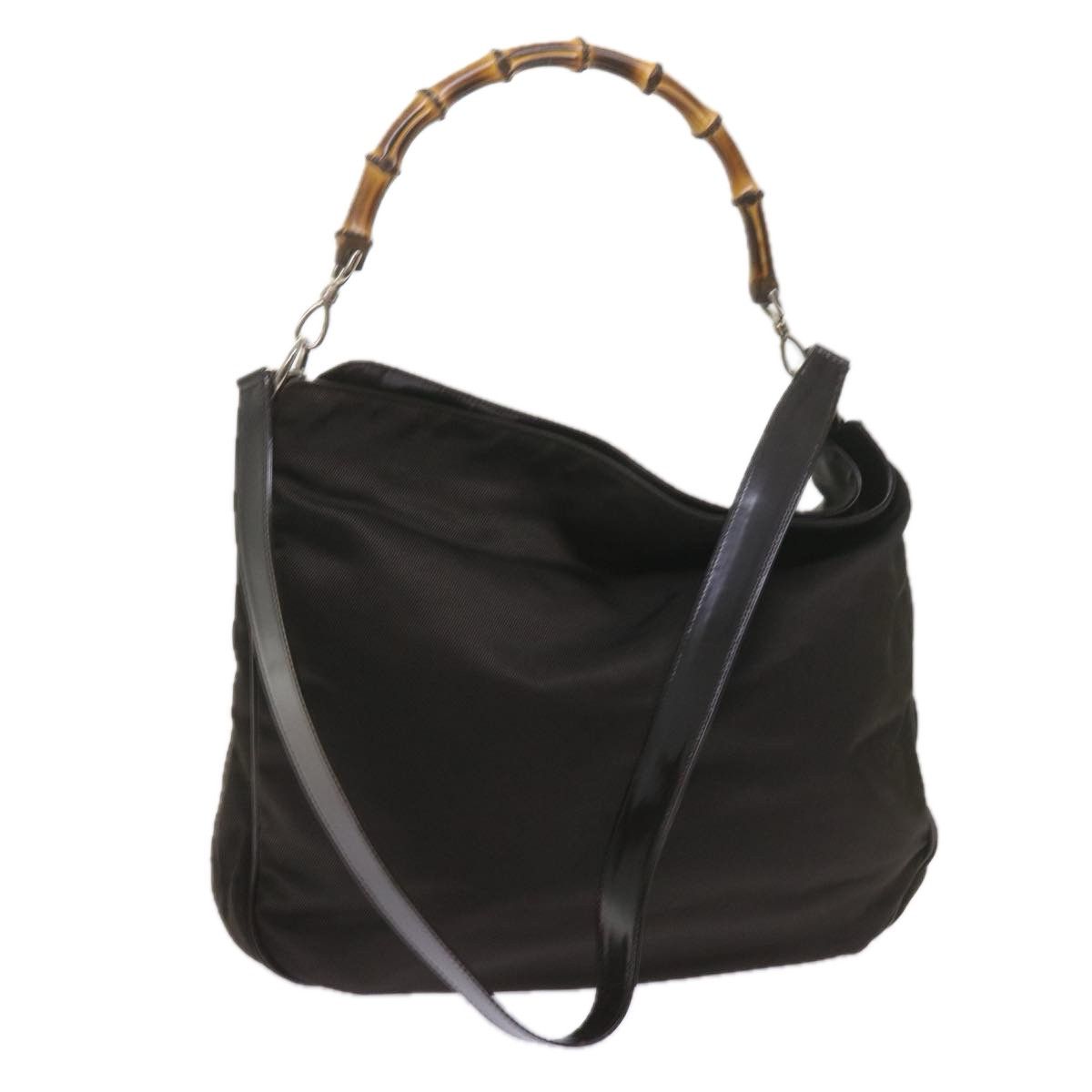 Gucci Bamboo Black Synthetic Shoulder Bag (Pre-Owned) Size ONE SIZE - 11 Thumbnail