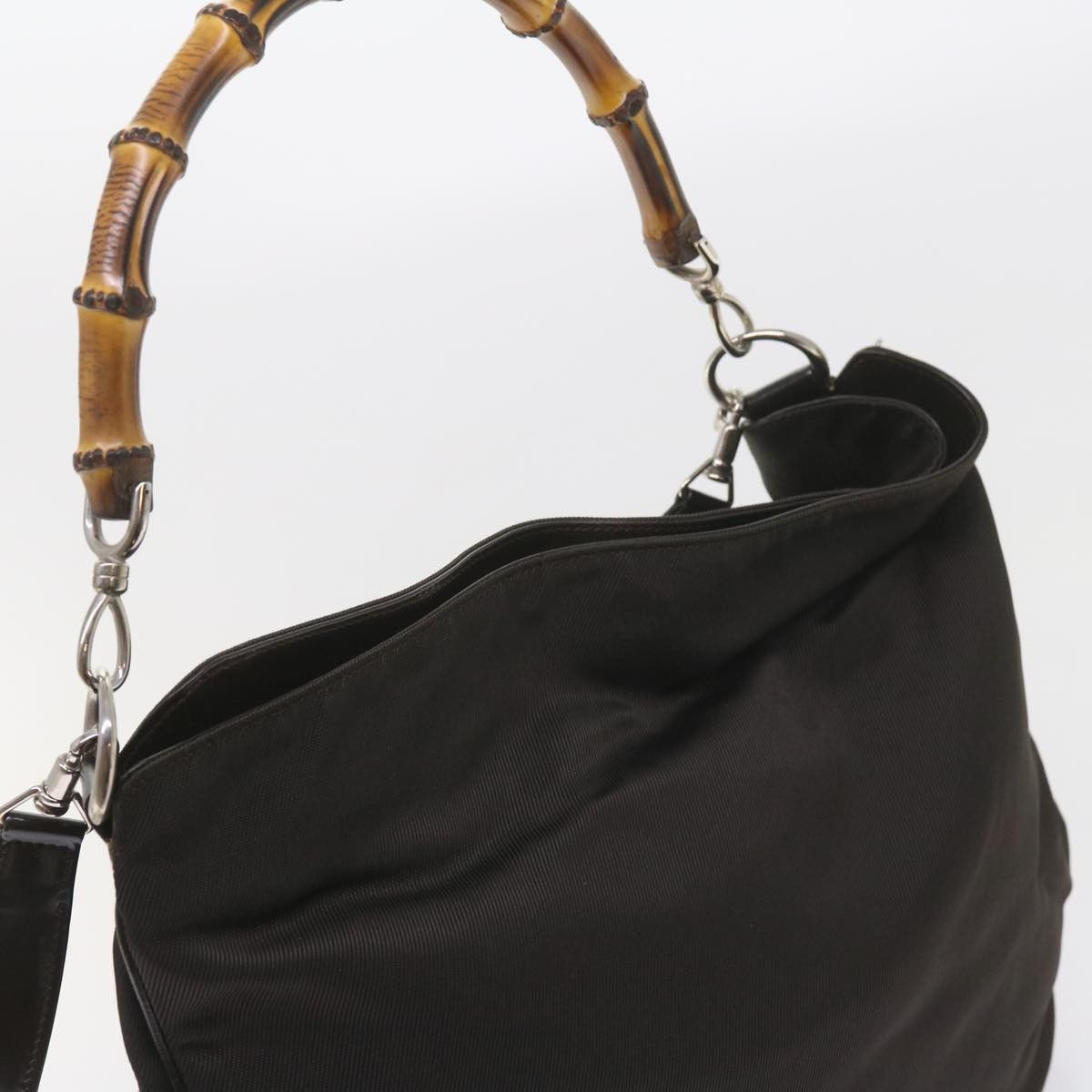 Gucci Bamboo Black Synthetic Shoulder Bag (Pre-Owned) Size ONE SIZE - 12 Thumbnail