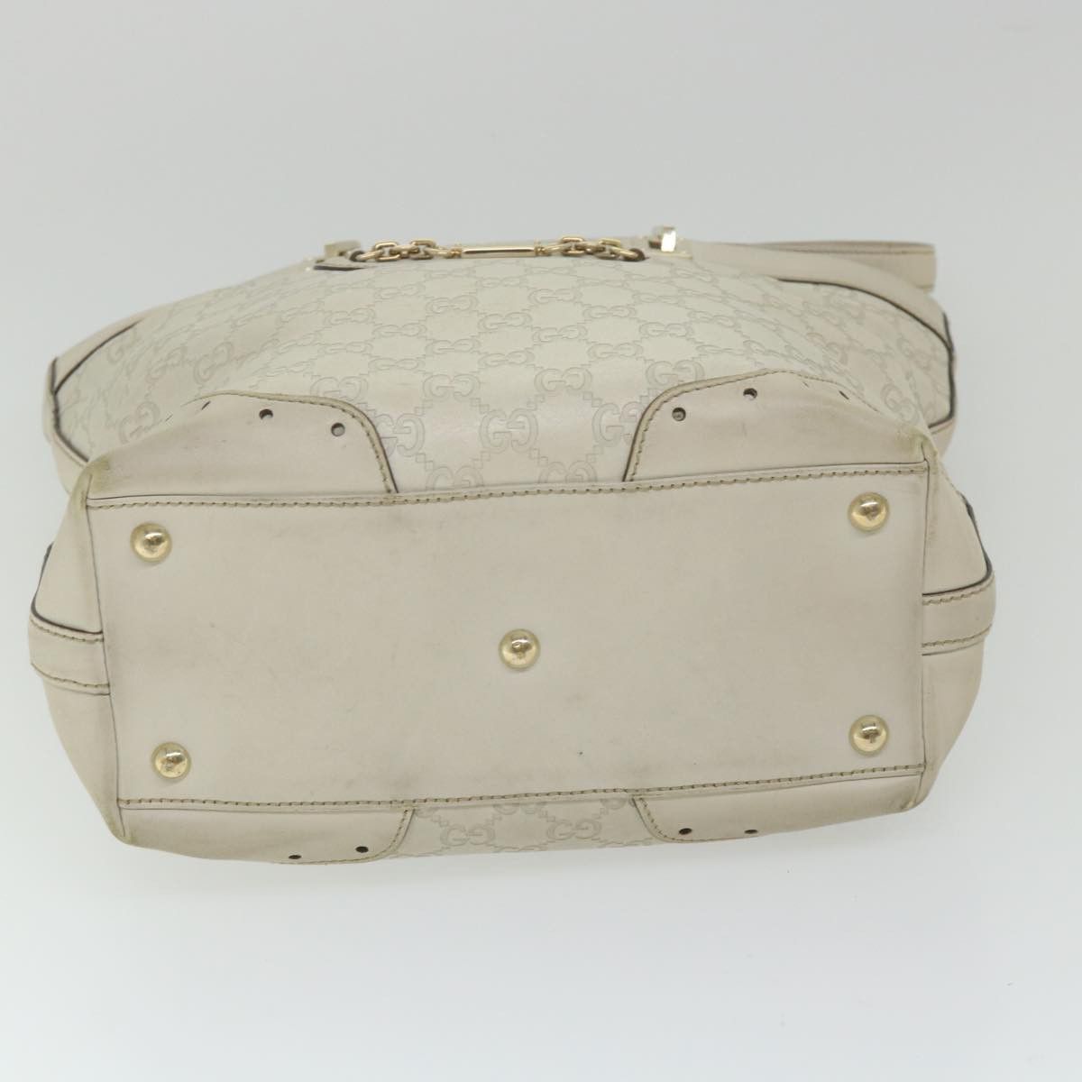 Gucci Gg Signature White Canvas Shoulder Bag (Pre-Owned) Size ONE SIZE - 3 Thumbnail