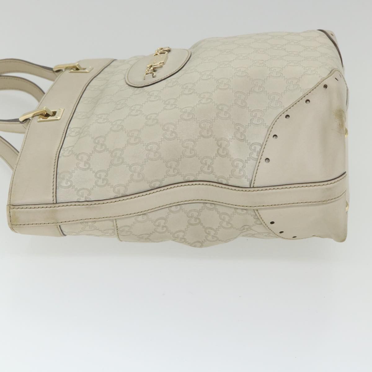Gucci Gg Signature White Canvas Shoulder Bag (Pre-Owned) Size ONE SIZE - 6 Thumbnail