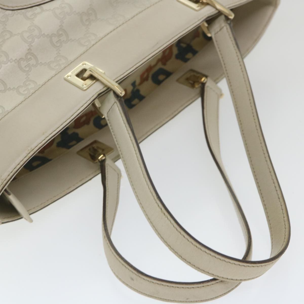 Gucci Gg Signature White Canvas Shoulder Bag (Pre-Owned) Size ONE SIZE - 12 Thumbnail
