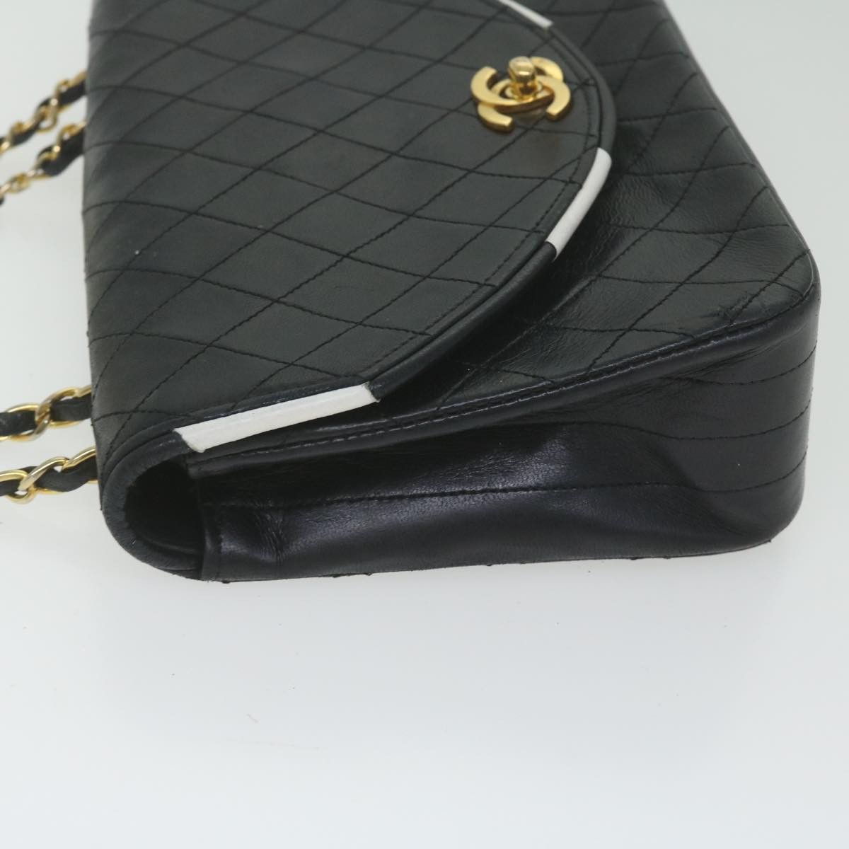 Chanel Demi Lune Black Leather Shoulder Bag (Pre-Owned) Size ONE SIZE - 4 Thumbnail