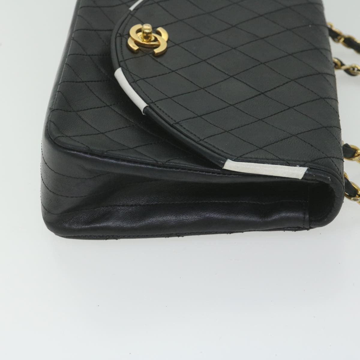 Chanel Demi Lune Black Leather Shoulder Bag (Pre-Owned) Size ONE SIZE - 9 Thumbnail