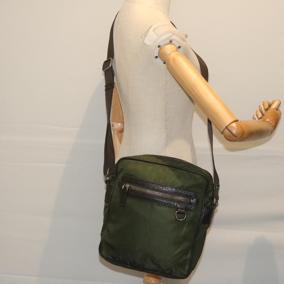 Prada Khaki Synthetic Shoulder Bag (Pre-Owned) Size ONE SIZE - 7 Thumbnail