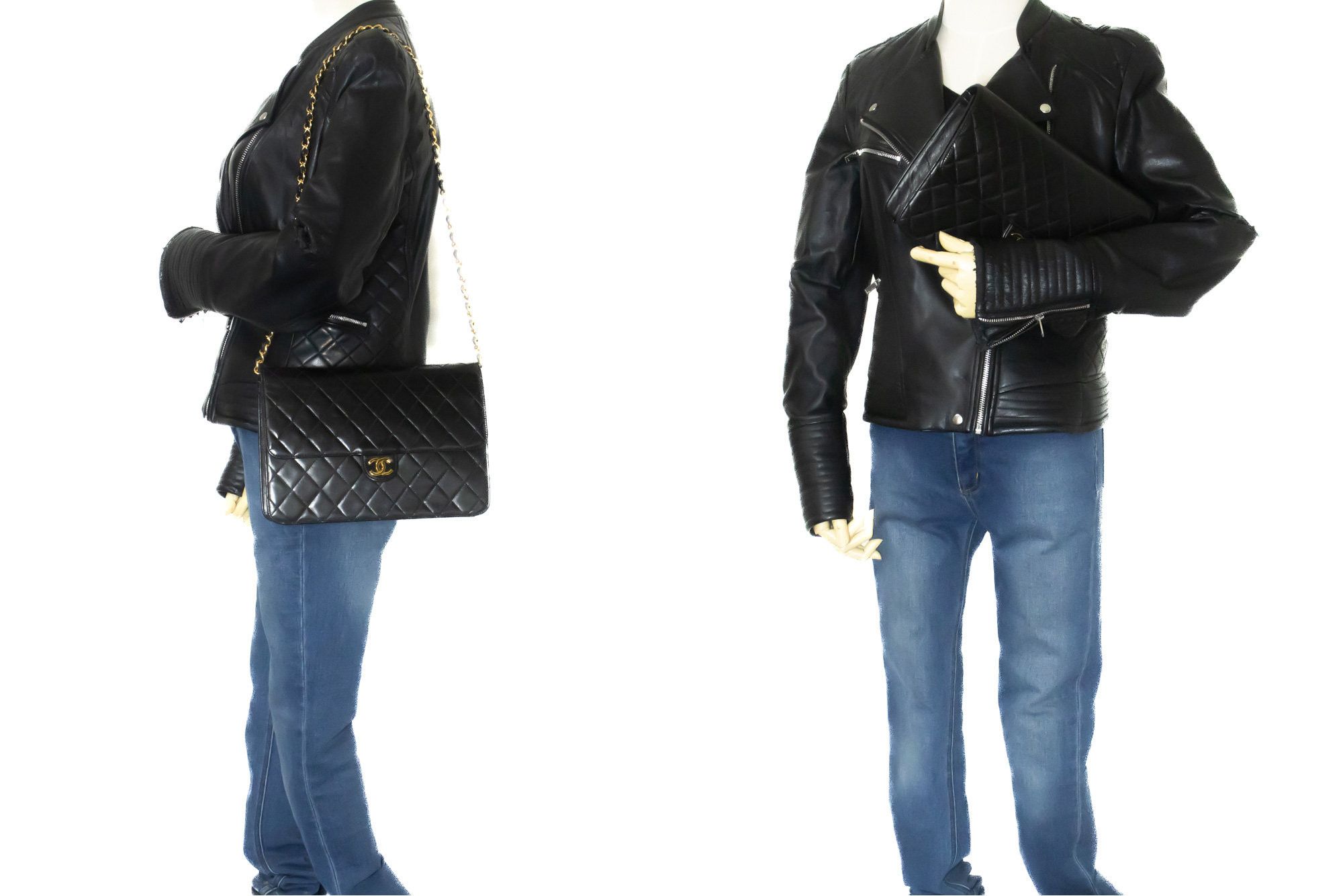 Chanel Cross Black Leather Shoulder Bag (Pre-Owned) Size ONE SIZE - 8 Thumbnail