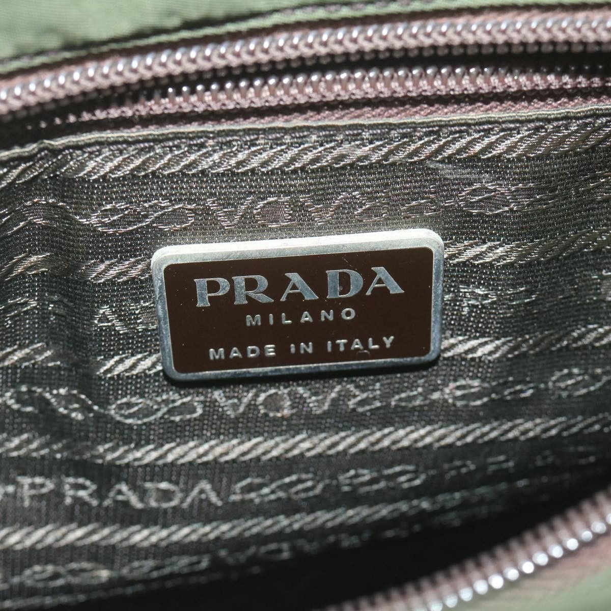 Prada Khaki Synthetic Tote Bag (Pre-Owned) Size ONE SIZE - 7 Thumbnail