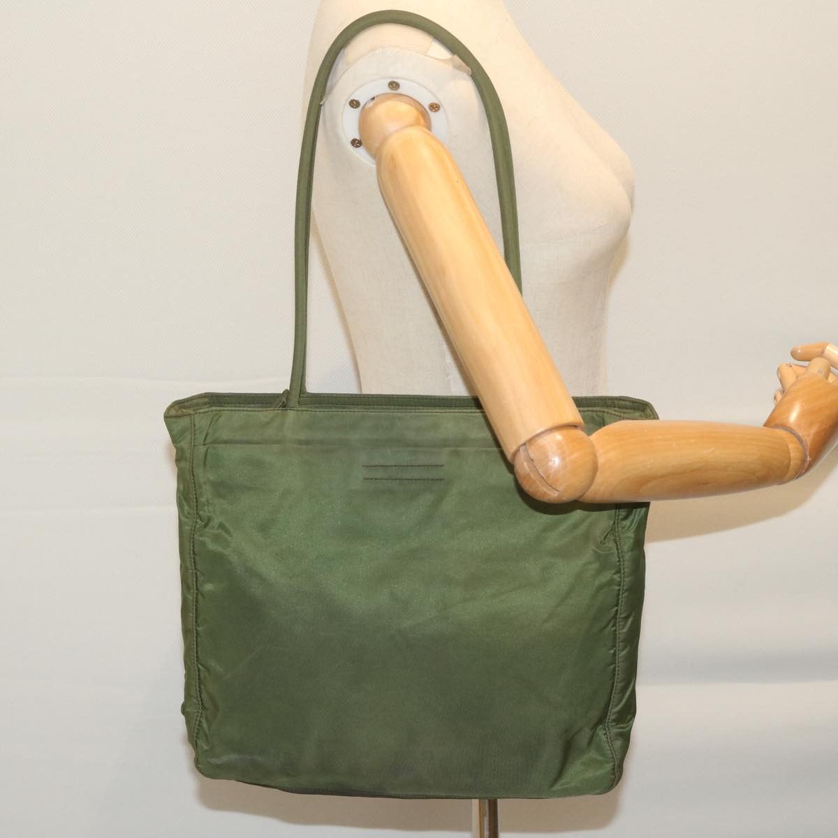 Prada Khaki Synthetic Tote Bag (Pre-Owned) Size ONE SIZE - 8 Thumbnail