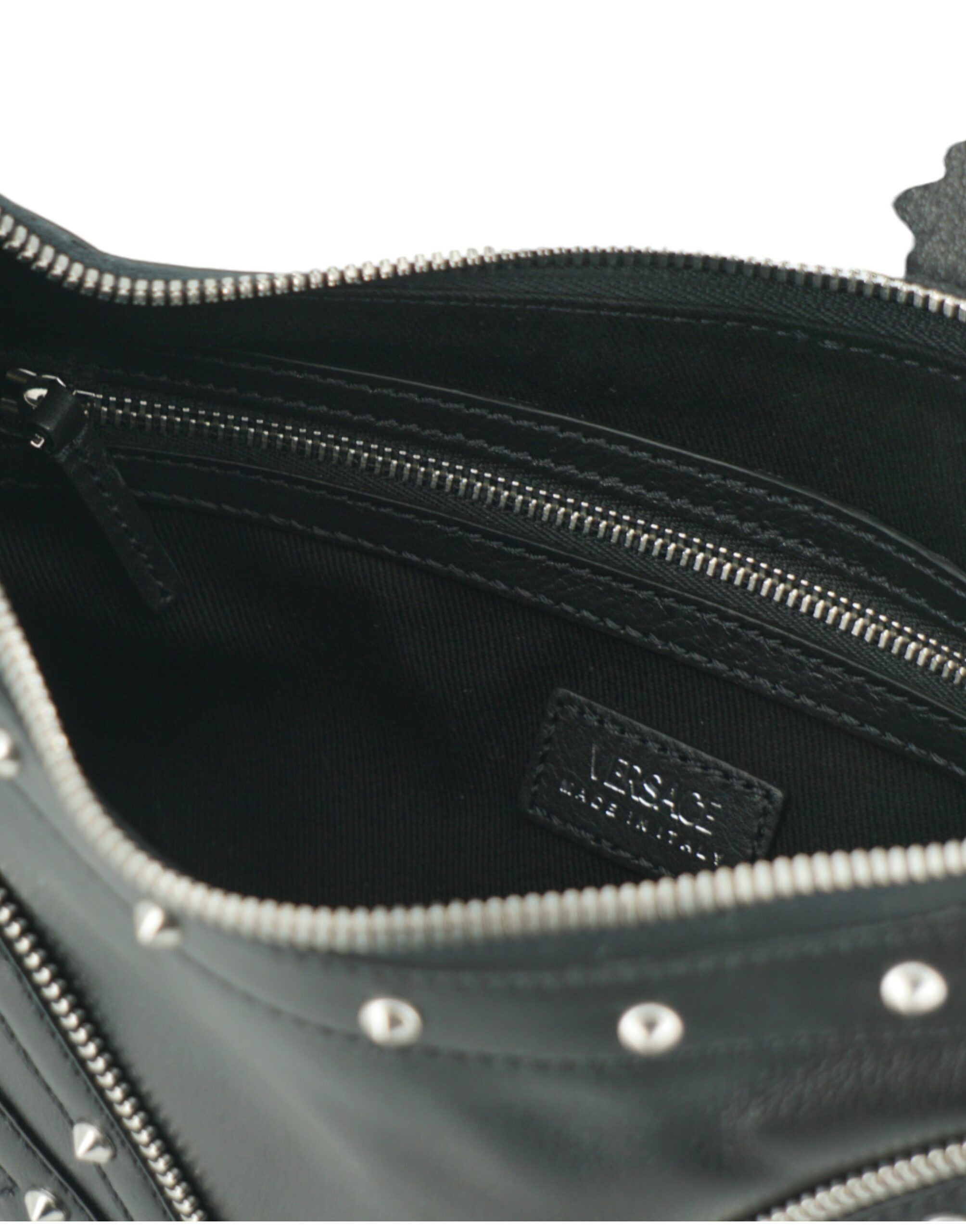Versace Elegant Black Leather Hobo Shoulder Women's Bag Size ONE SIZE - 5 Thumbnail