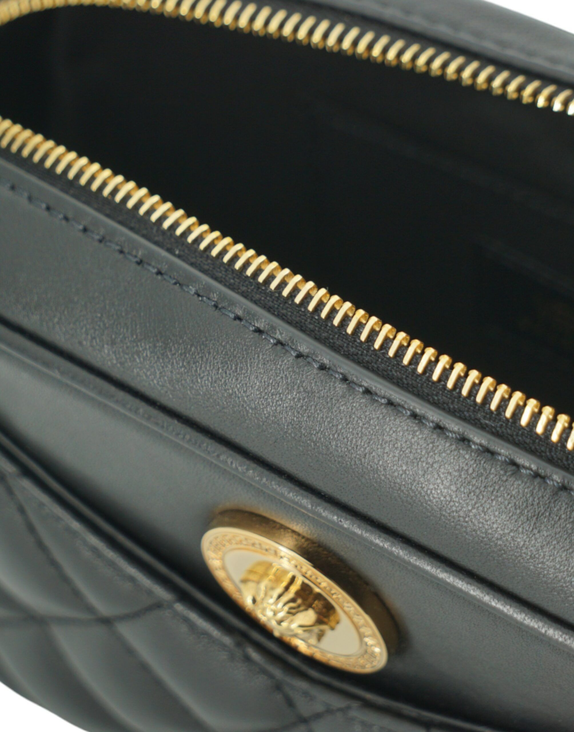 Versace Elegant Small Black Leather Crossbody Women's Bag Size ONE SIZE - 5 Thumbnail