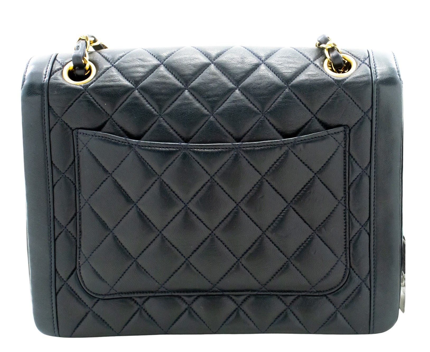 Chanel Matelassé Navy Leather Shoulder Bag (Pre-Owned) Size ONE SIZE - 2 Thumbnail