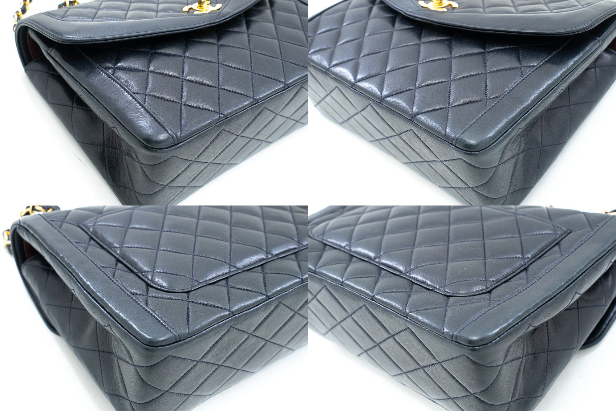 Chanel Matelassé Navy Leather Shoulder Bag (Pre-Owned) Size ONE SIZE - 7 Thumbnail