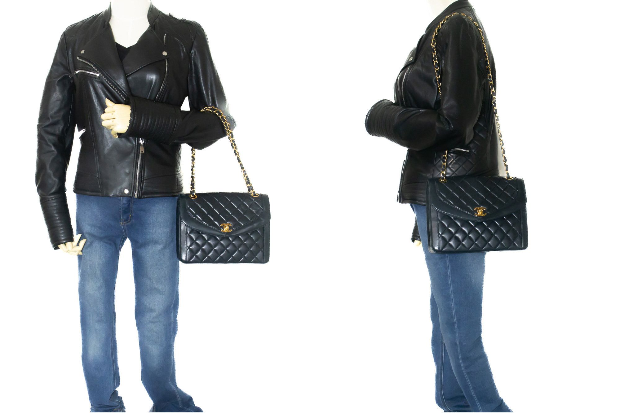 Chanel Matelassé Navy Leather Shoulder Bag (Pre-Owned) Size ONE SIZE - 6 Thumbnail
