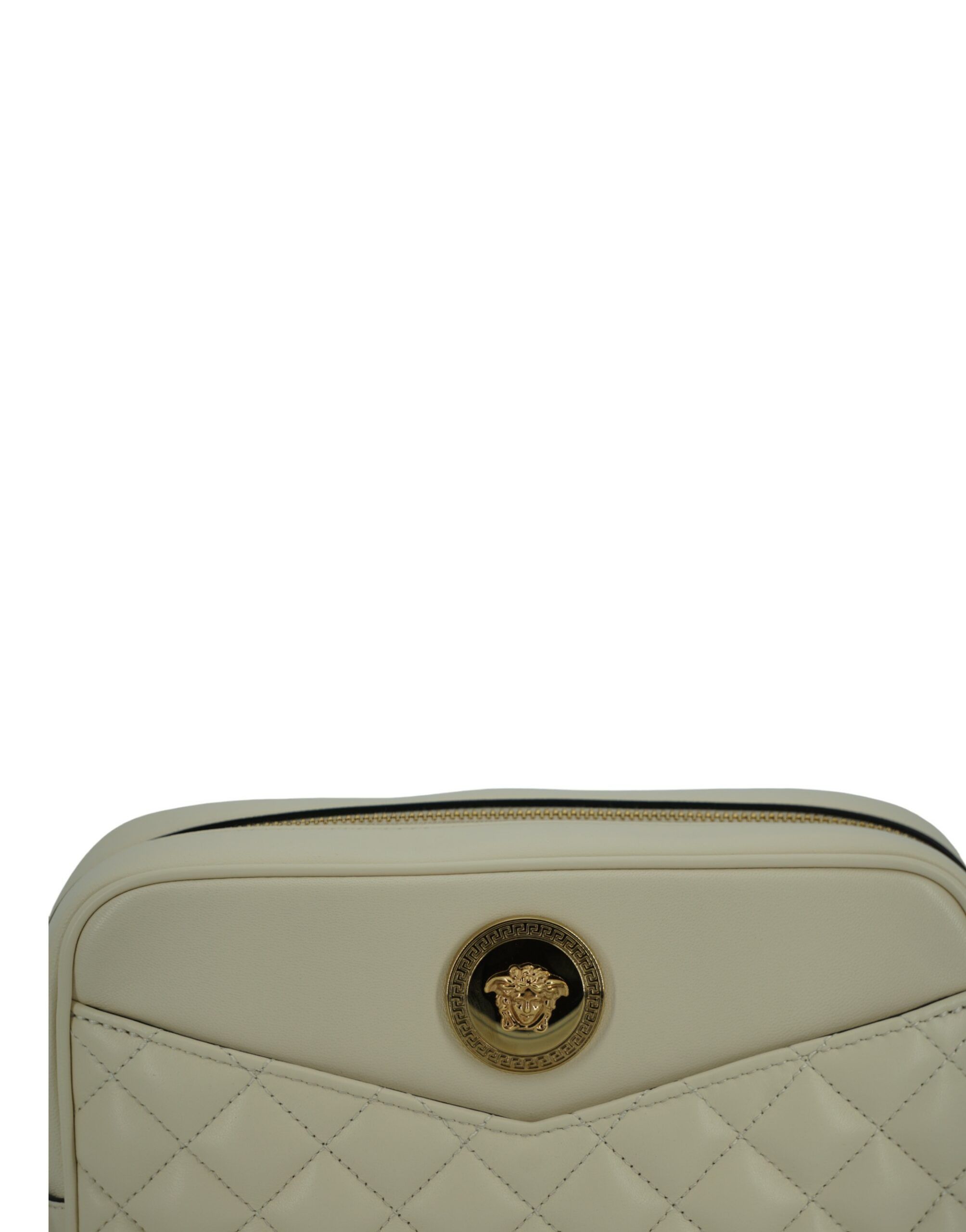 Versace Elegant White Leather Camera Shoulder Women's Bag Size ONE SIZE - 4 Thumbnail
