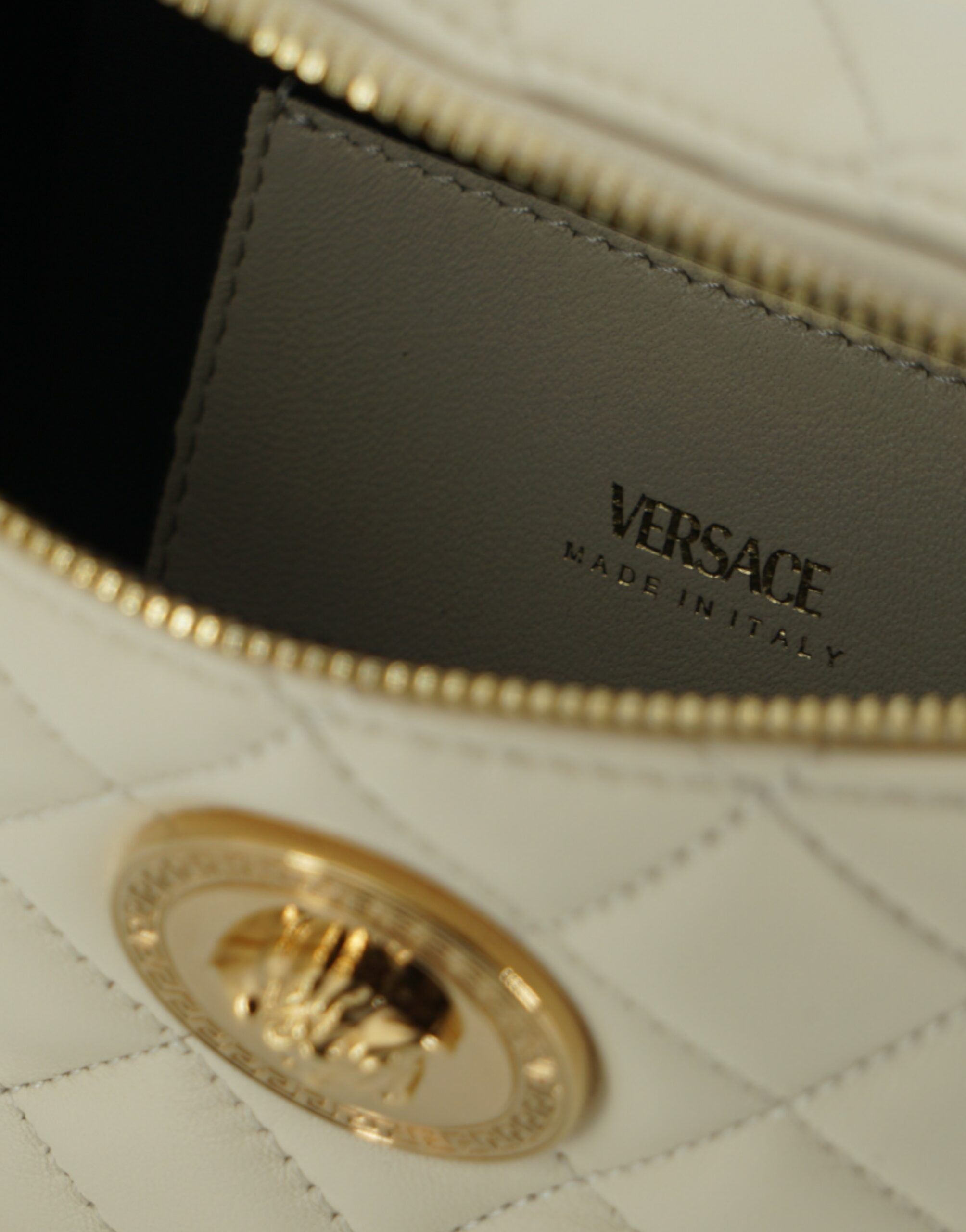 Versace Elegant White Lamb Leather Belt Women's Bag Size ONE SIZE - 5 Thumbnail