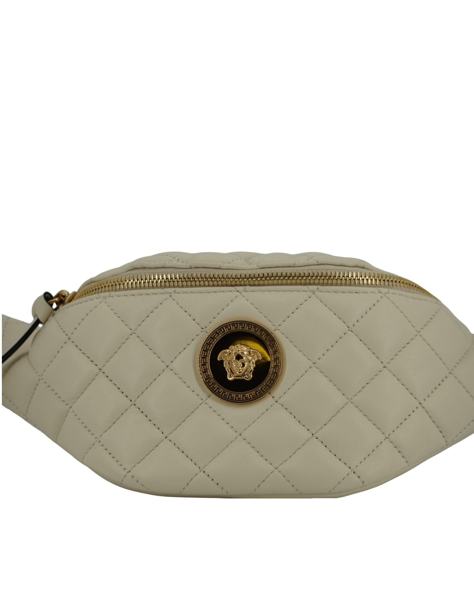 Versace Elegant White Lamb Leather Belt Women's Bag Size ONE SIZE - 4 Thumbnail