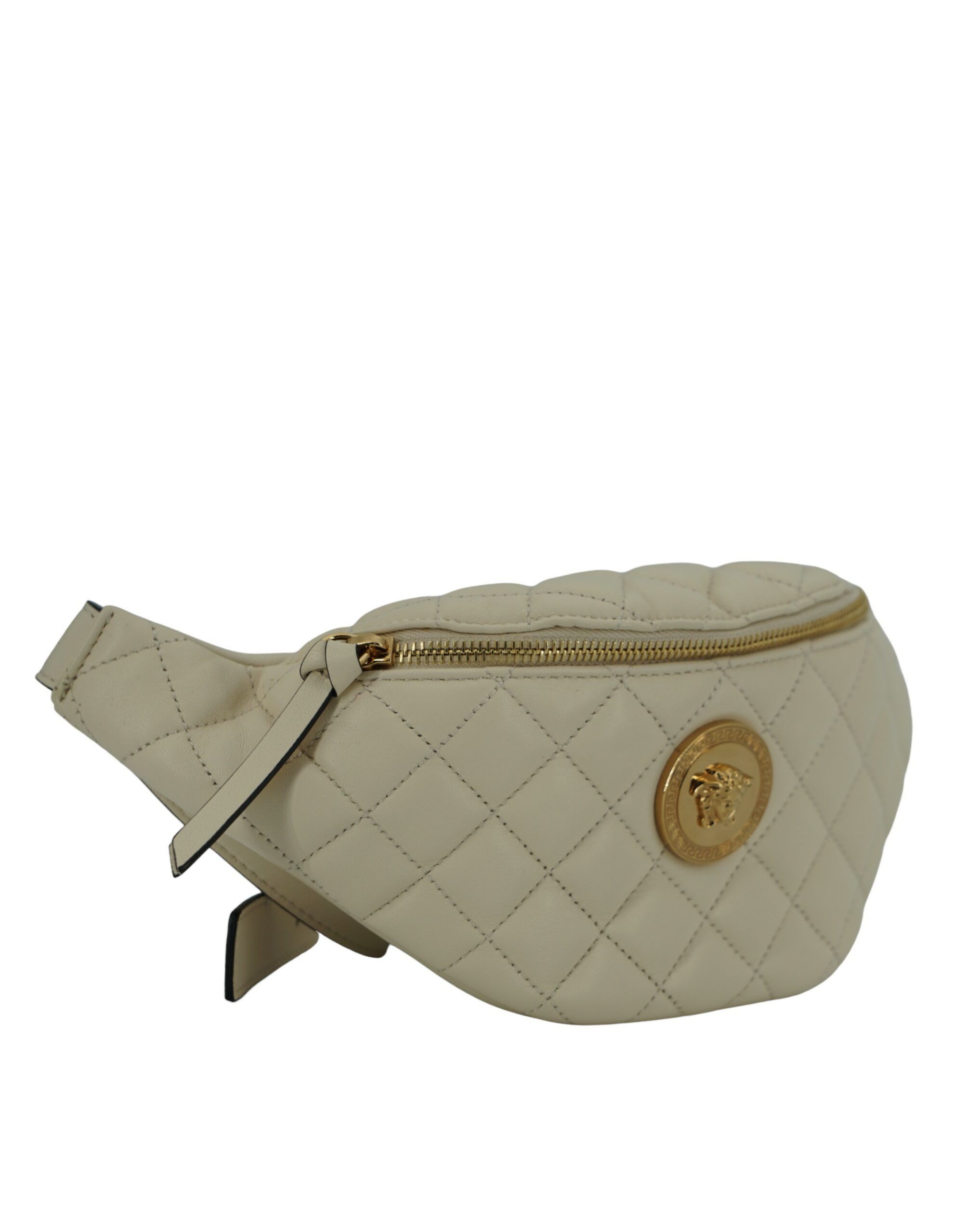 Versace Elegant White Lamb Leather Belt Women's Bag Size ONE SIZE - 3 Thumbnail