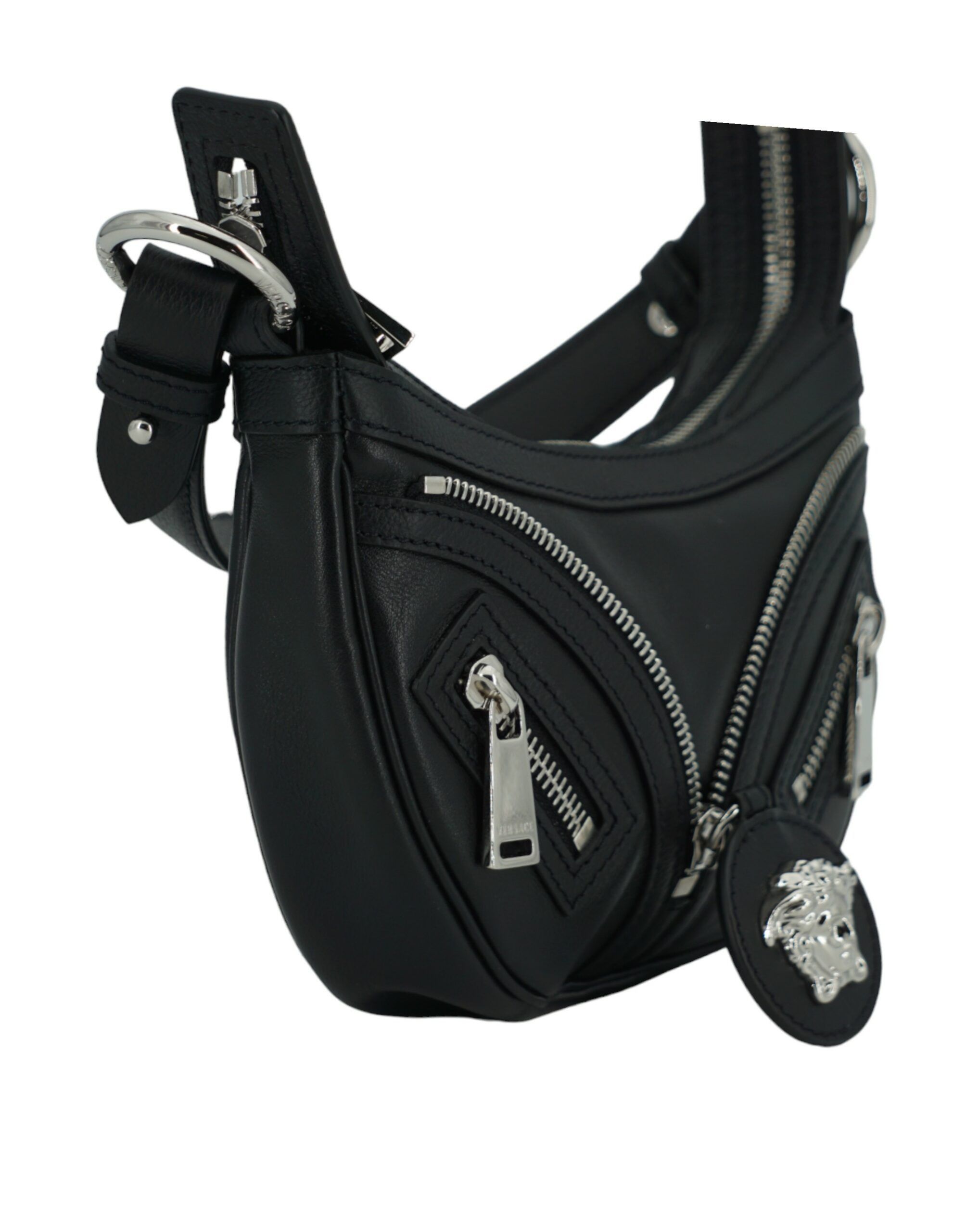 Versace Elegant Black Mini Hobo Shoulder Women's Bag Size ONE SIZE - 3 Thumbnail