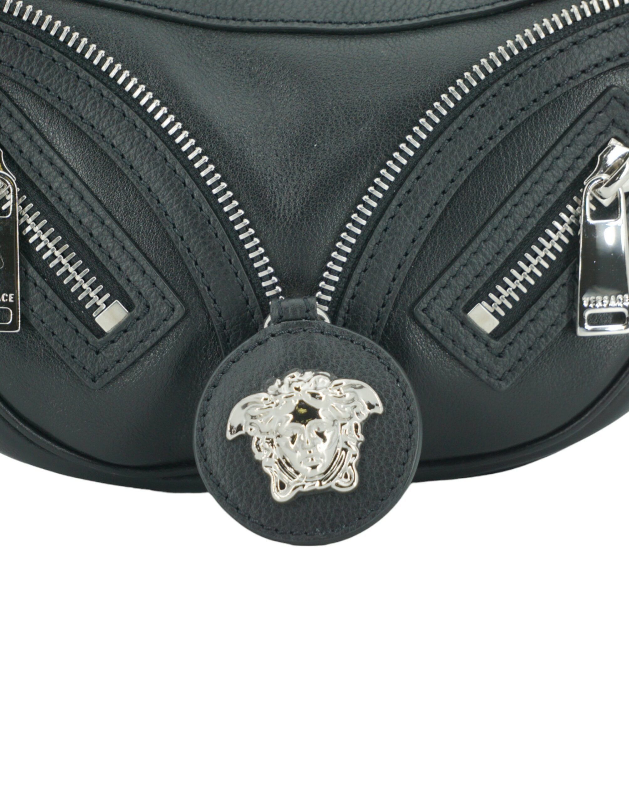 Versace Elegant Black Mini Hobo Shoulder Women's Bag Size ONE SIZE - 4 Thumbnail