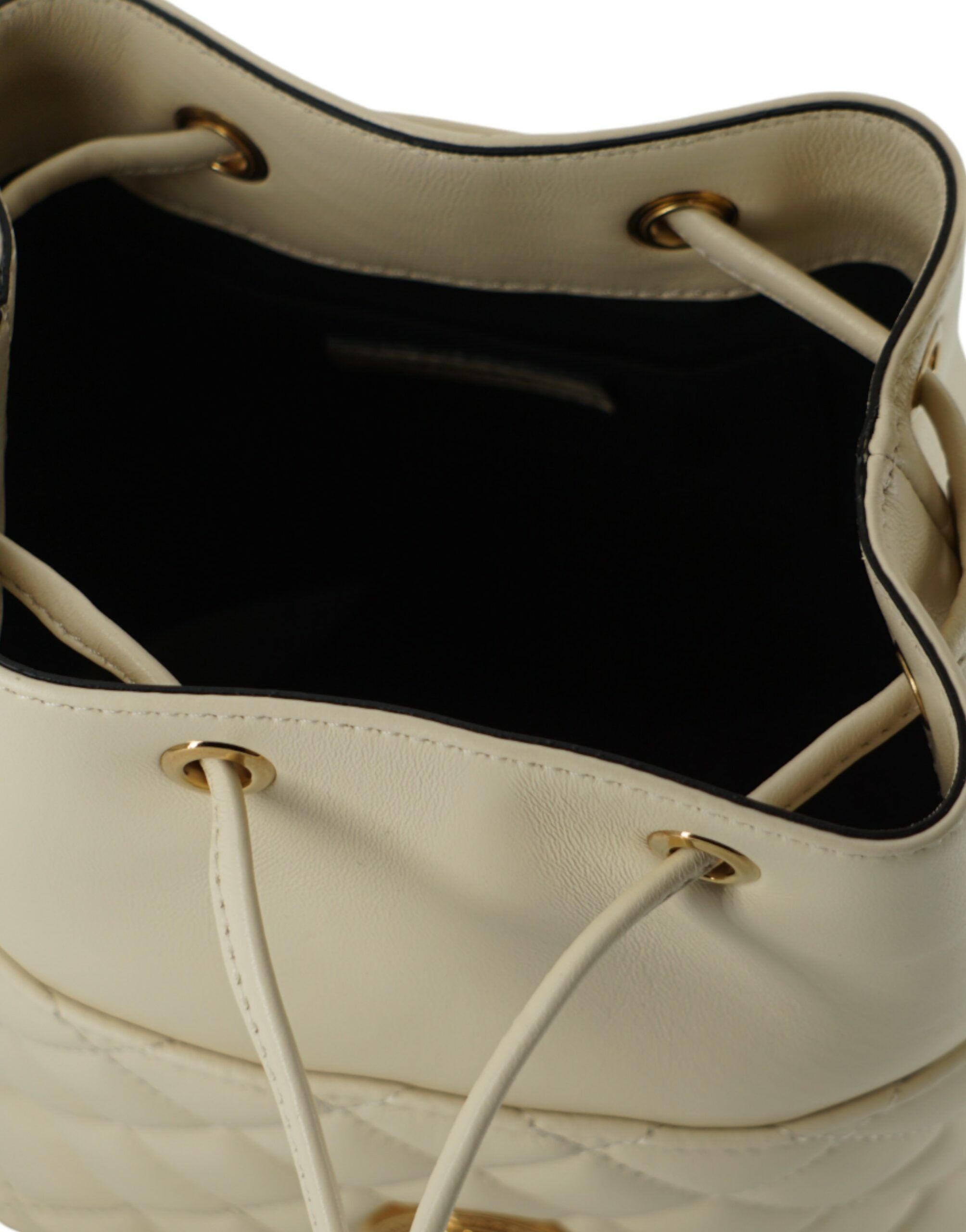 Versace Elegant Small White Leather Bucket Shoulder Women's Bag Size ONE SIZE - 5 Thumbnail