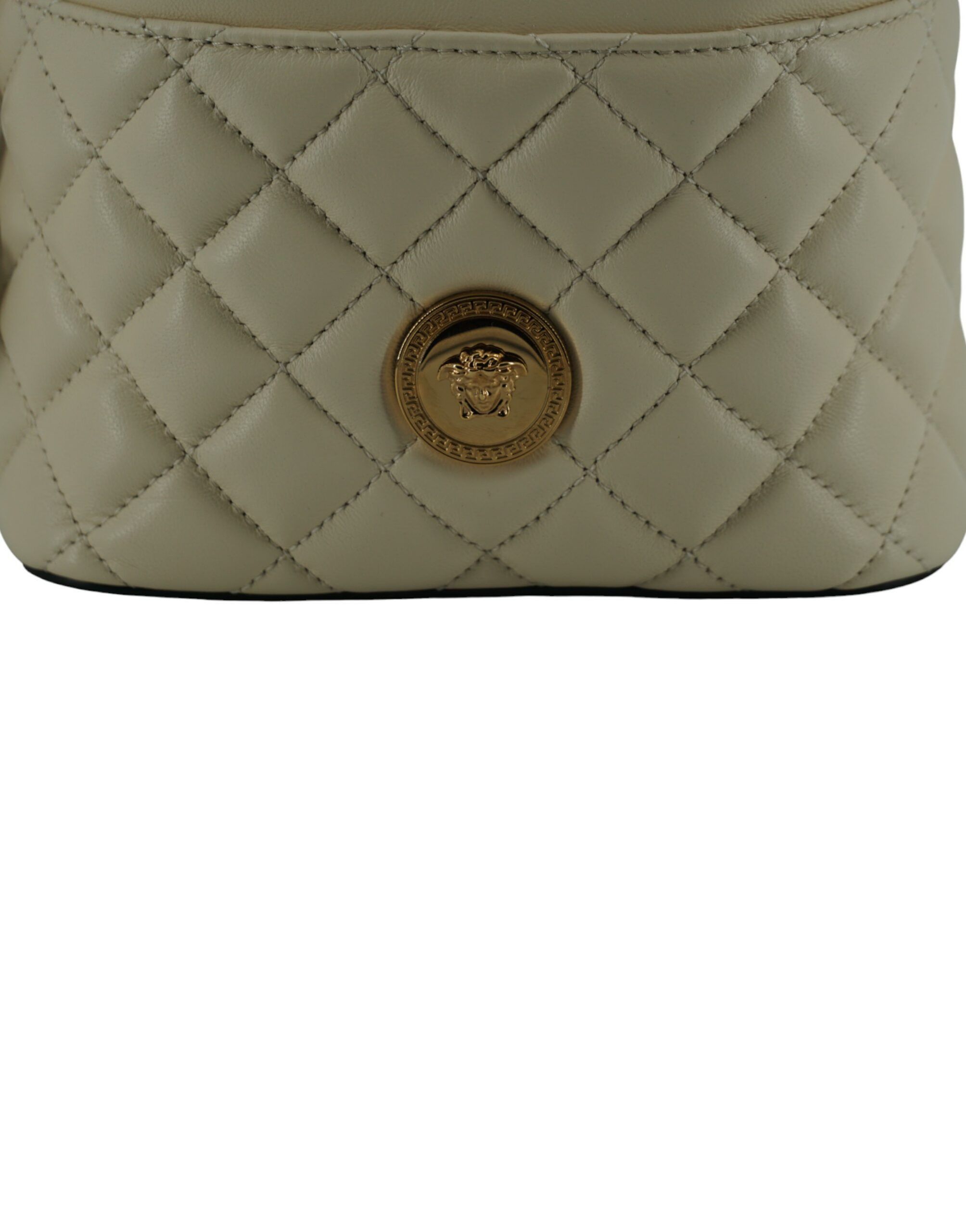 Versace Elegant Small White Leather Bucket Shoulder Women's Bag Size ONE SIZE - 4 Thumbnail