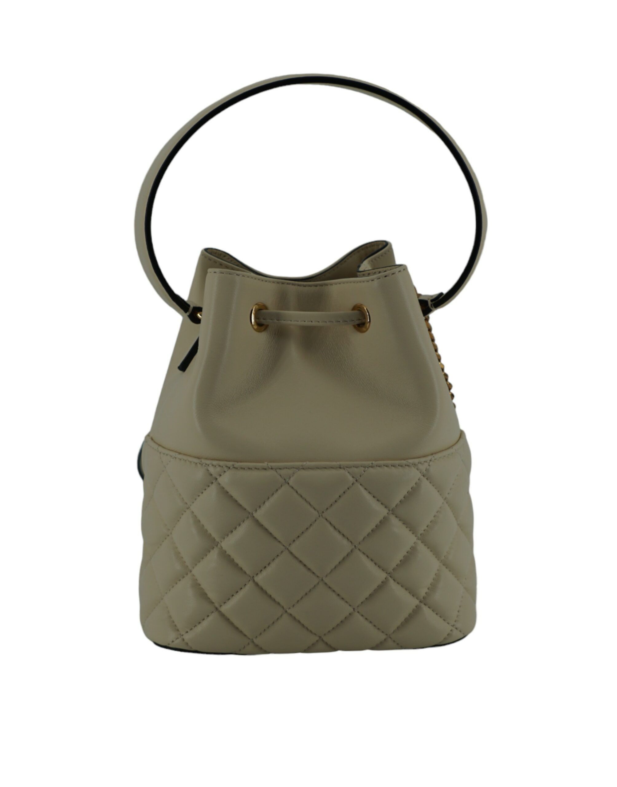 Versace Elegant Small White Leather Bucket Shoulder Women's Bag Size ONE SIZE - 2 Thumbnail