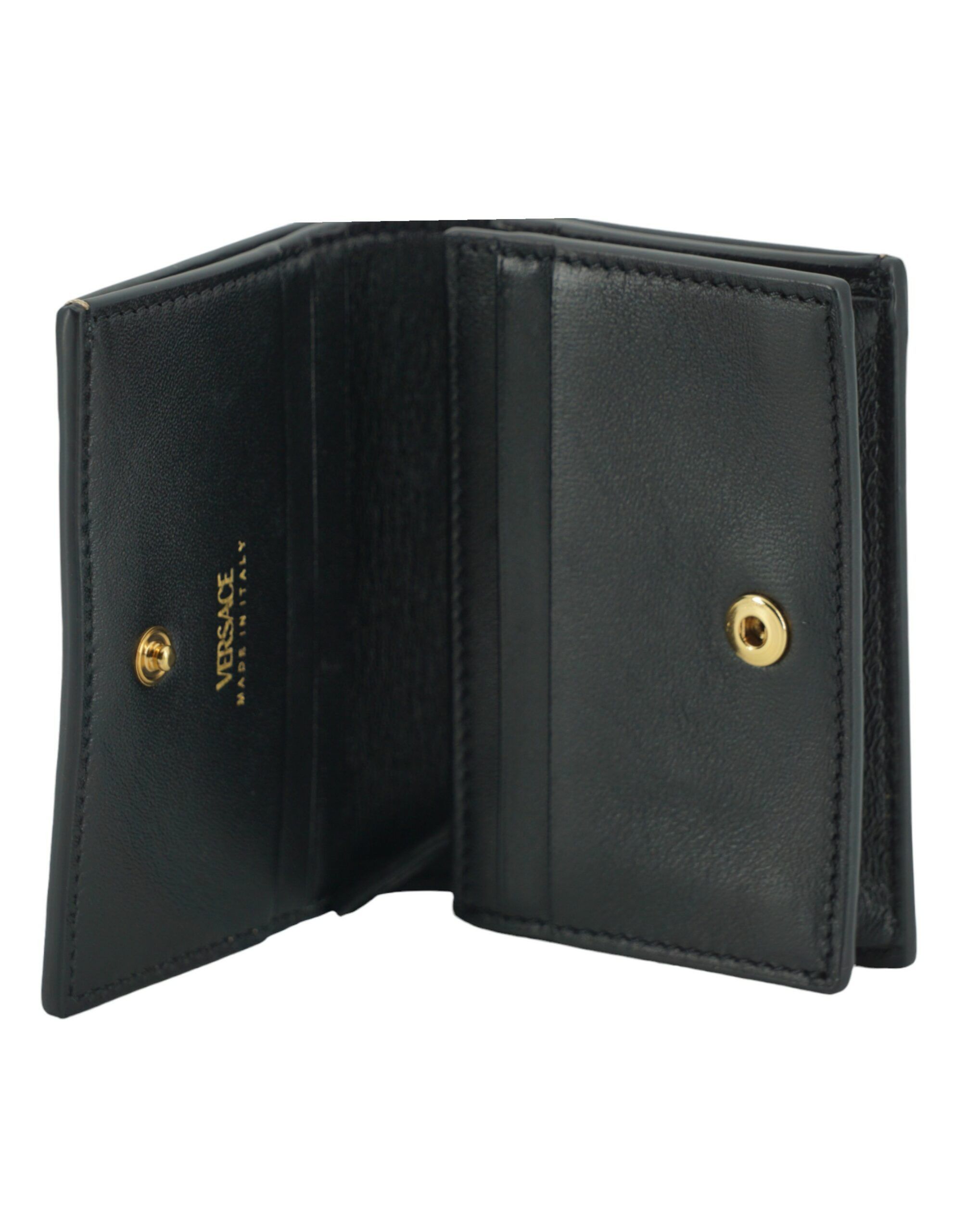 Versace Elegant Compact Leather Wallet in Women's Brown Size ONE SIZE - 5 Thumbnail