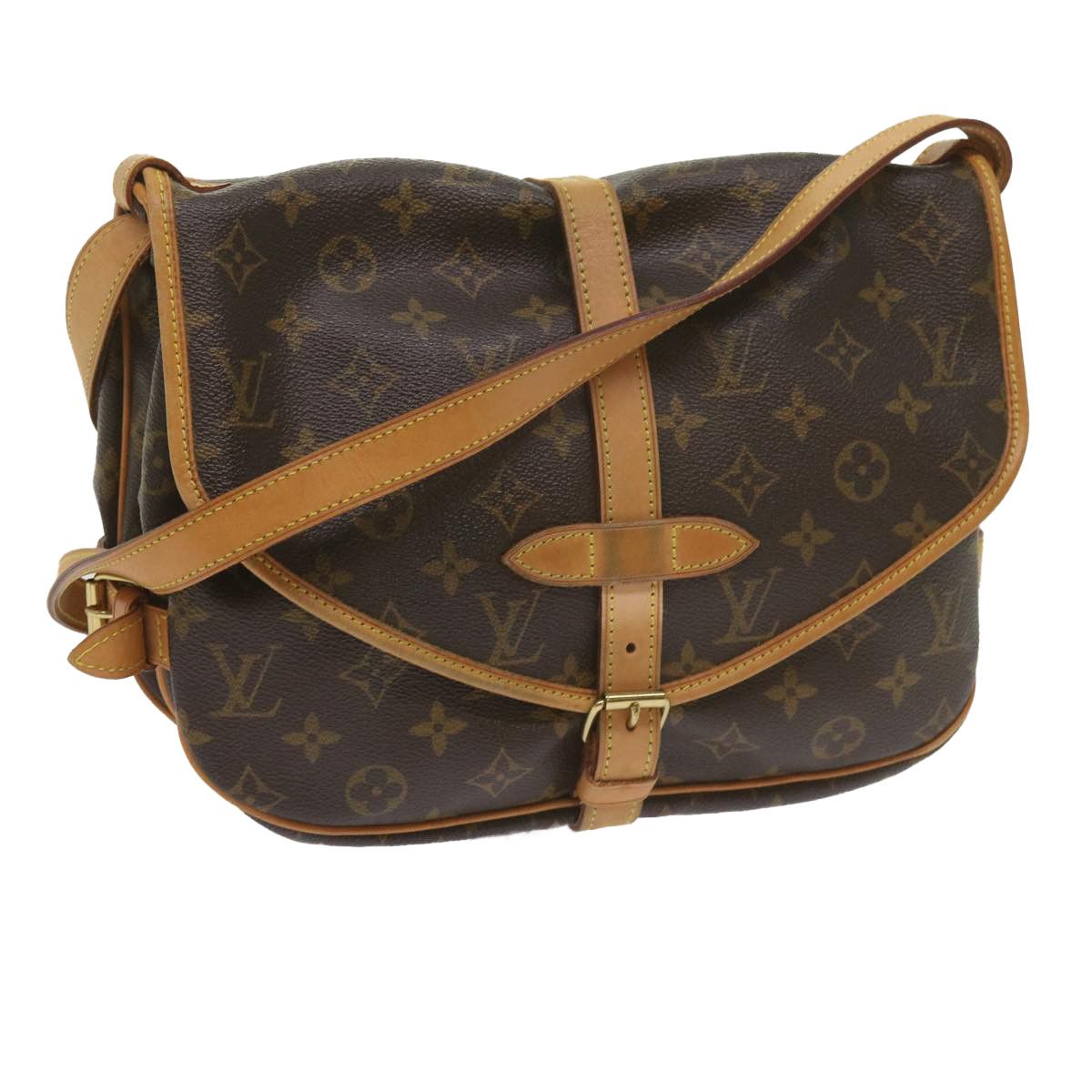 Louis Vuitton Saumur 30 Brown Canvas Shoulder Bag (Pre-Owned) Size ONE SIZE - 9 Thumbnail