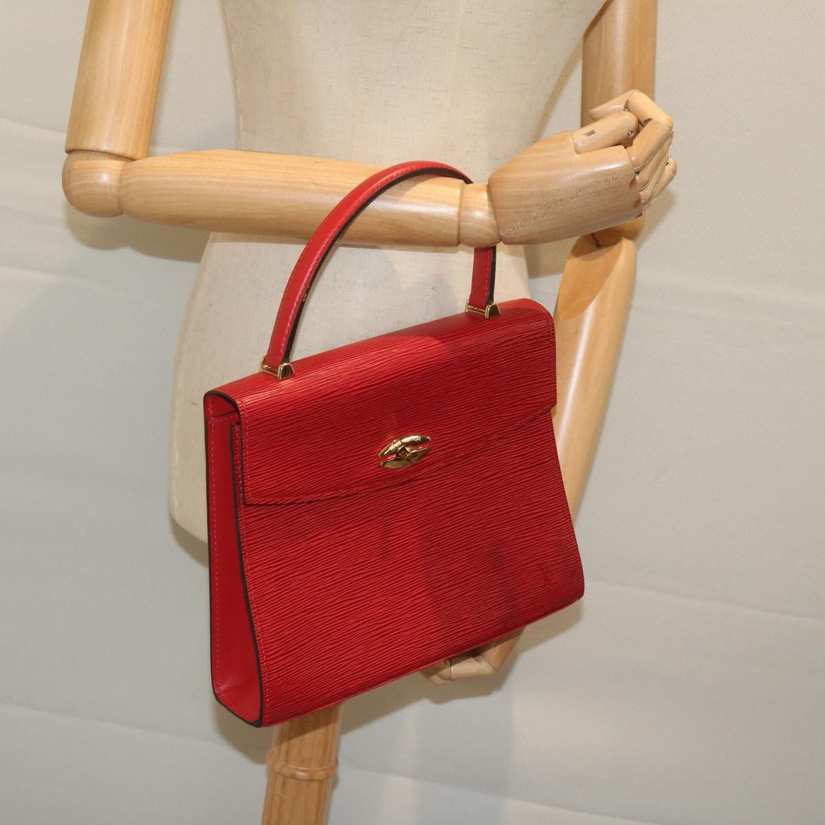 Louis Vuitton Malesherbes Red Leather Handbag (Pre-Owned) Size ONE SIZE - 7 Thumbnail