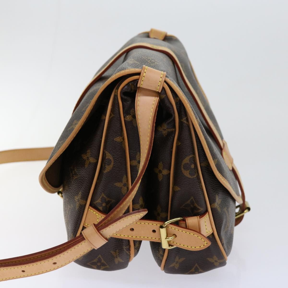 Louis Vuitton Saumur Brown Canvas Shoulder Bag (Pre-Owned) Size ONE SIZE - 9 Thumbnail
