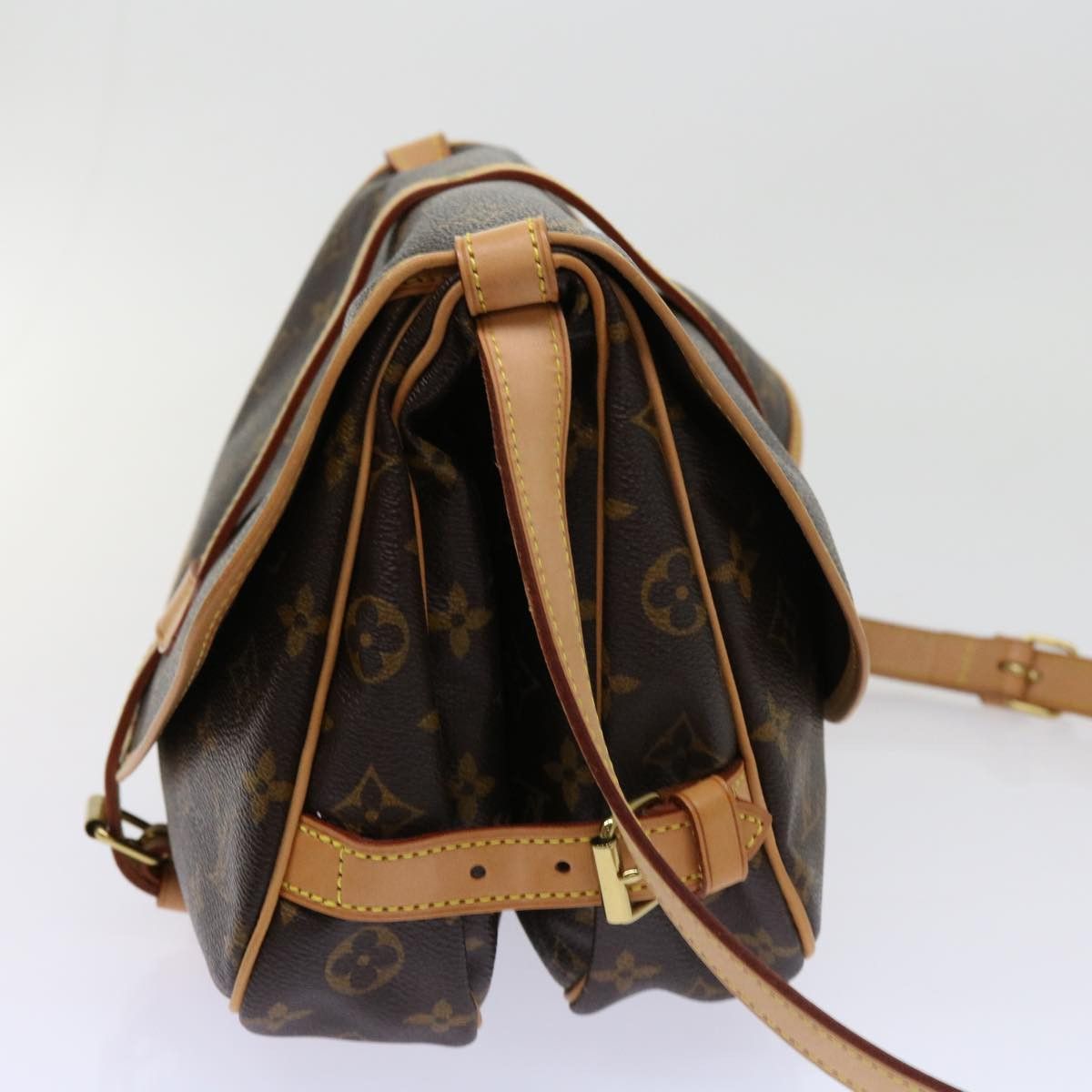 Louis Vuitton Saumur Brown Canvas Shoulder Bag (Pre-Owned) Size ONE SIZE - 10 Thumbnail