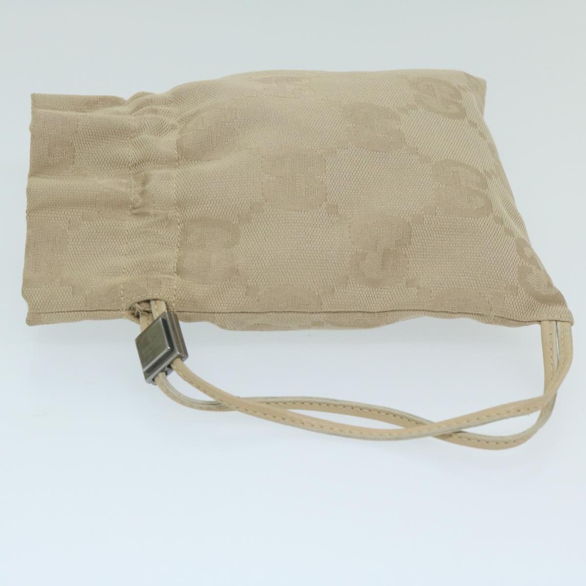 Gucci Drawstring Beige Canvas Clutch Bag (Pre-Owned) Size ONE SIZE - 10 Thumbnail