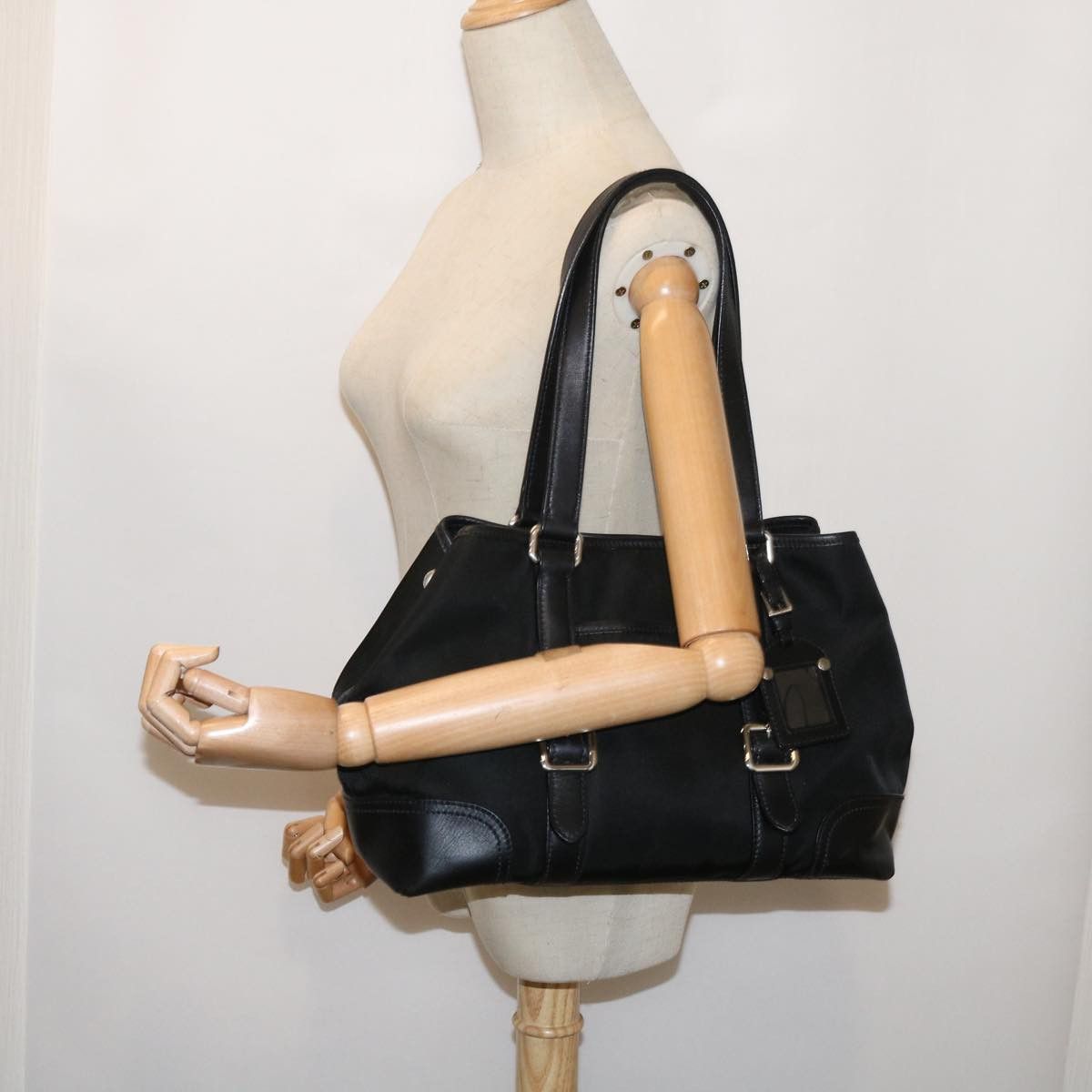 Prada Black Synthetic Tote Bag (Pre-Owned) Size ONE SIZE - 8 Thumbnail