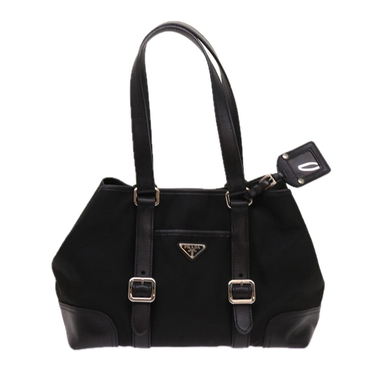 Prada Black Synthetic Tote Bag (Pre-Owned) Size ONE SIZE - 11 Thumbnail