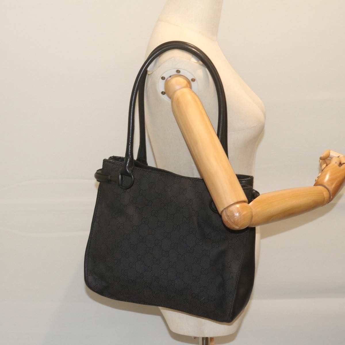 Gucci Gg Canvas Black Canvas Shoulder Bag (Pre-Owned) Size ONE SIZE - 7 Thumbnail