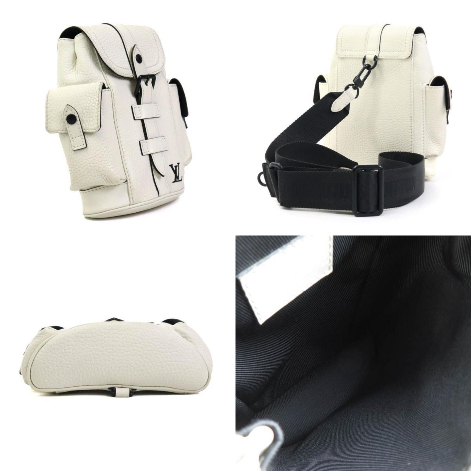 Louis Vuitton Louis Vuitton Christopher XS Body Bag Leather Off-White Black Men's M58493 e59018a Size ONE SIZE - 2 Thumbnail