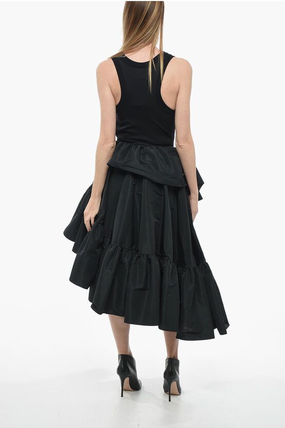 Alexander McQueen Double Layer Dress with Scallop Skirt Size S / US 4 / IT 40 - 2 Thumbnail