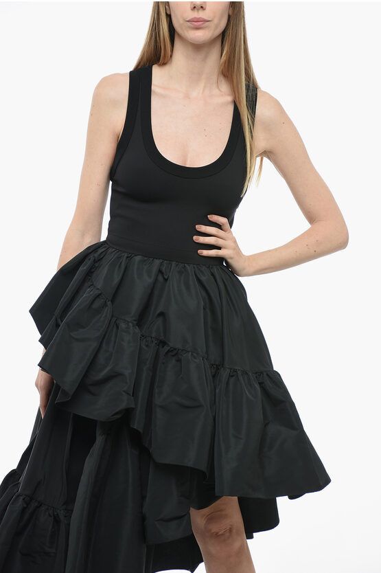 Alexander McQueen Double Layer Dress with Scallop Skirt Size S / US 4 / IT 40 - 3 Thumbnail