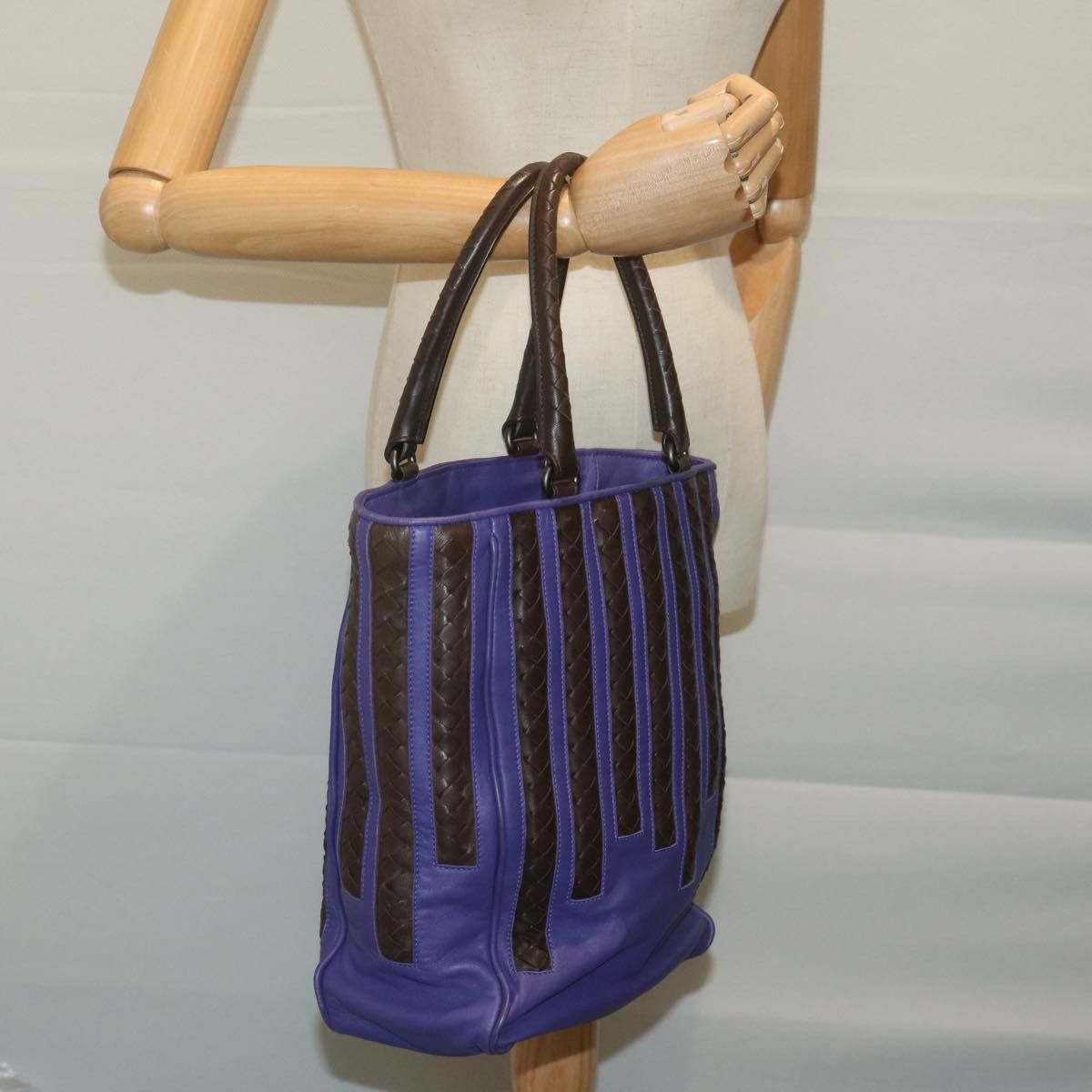 Bottega Veneta Purple Leather Tote Bag (Pre-Owned) Size ONE SIZE - 7 Thumbnail
