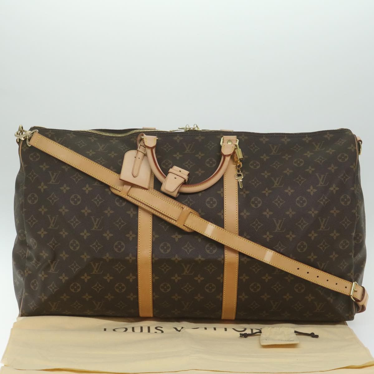 Louis Vuitton Keepall Bandoulière 60 Brown Canvas Shoulder Bag Size ONE SIZE - 9 Thumbnail