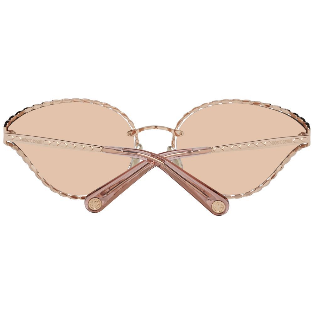 Roberto Cavalli Rose Gold Oval Mirrored Women's Sunglasses Size ONE SIZE - 3 Thumbnail