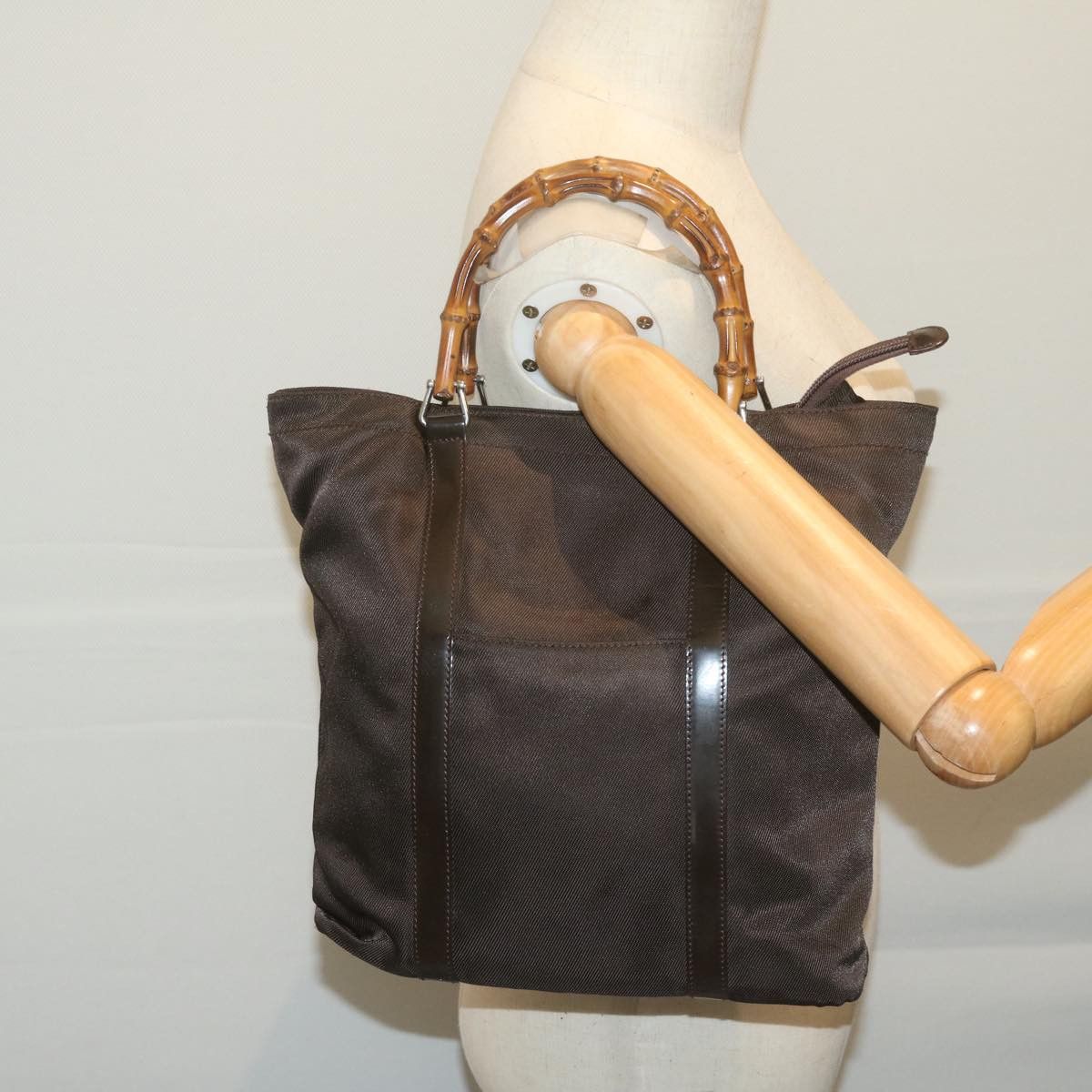 Gucci Bamboo Black Synthetic Tote Bag (Pre-Owned) Size ONE SIZE - 7 Thumbnail