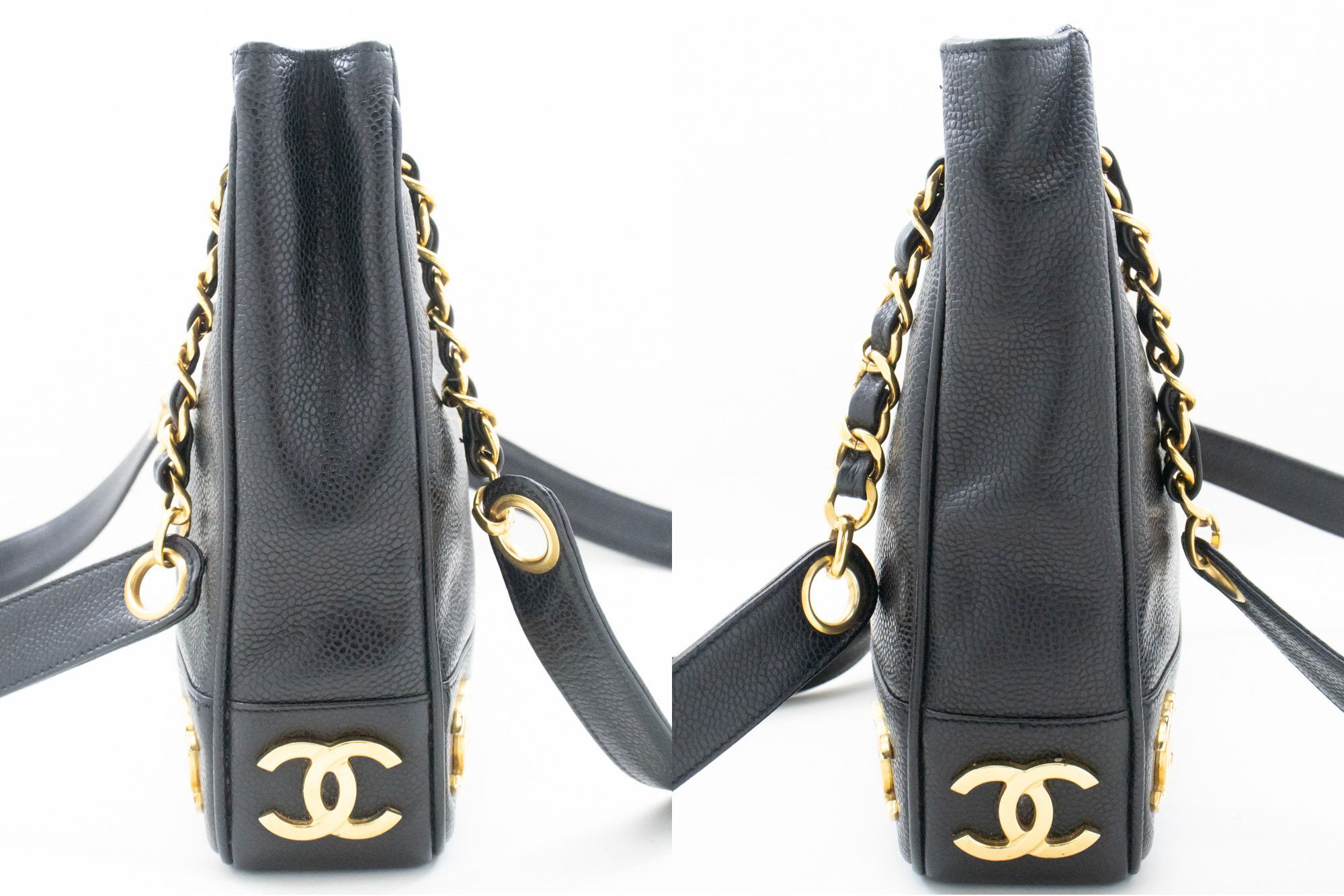 Chanel Triple Coco Black Leather Shoulder Bag (Pre-Owned) Size ONE SIZE - 4 Thumbnail