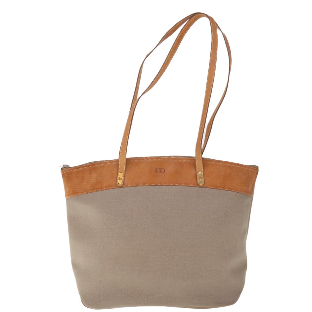 Dior Cd Grey Canvas Tote Bag (Pre-Owned) Size ONE SIZE - 2 Thumbnail
