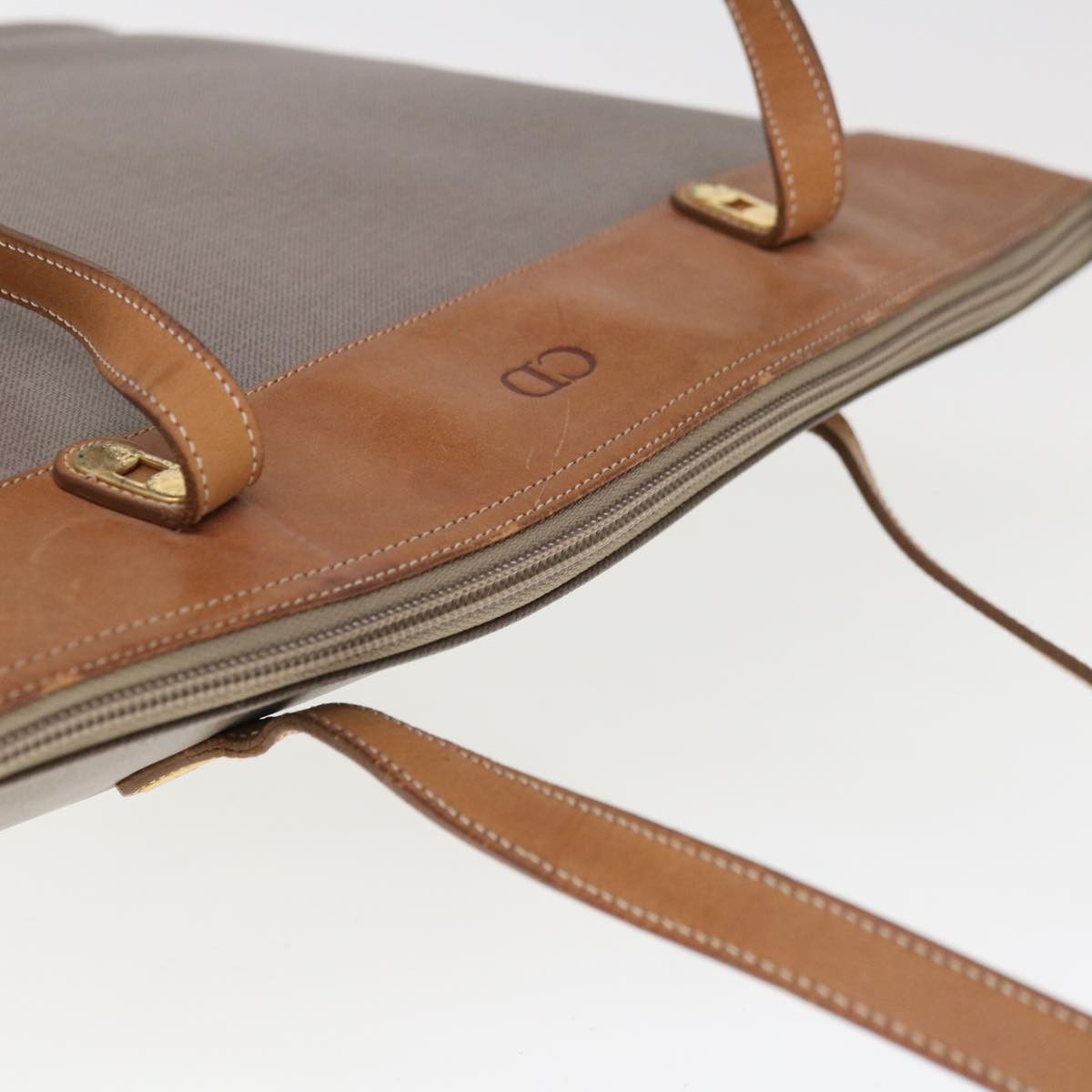 Dior Cd Grey Canvas Tote Bag (Pre-Owned) Size ONE SIZE - 6 Thumbnail