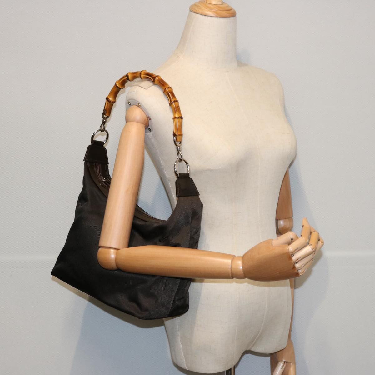 Gucci Bamboo Brown Synthetic Shoulder Bag (Pre-Owned) Size ONE SIZE - 7 Thumbnail