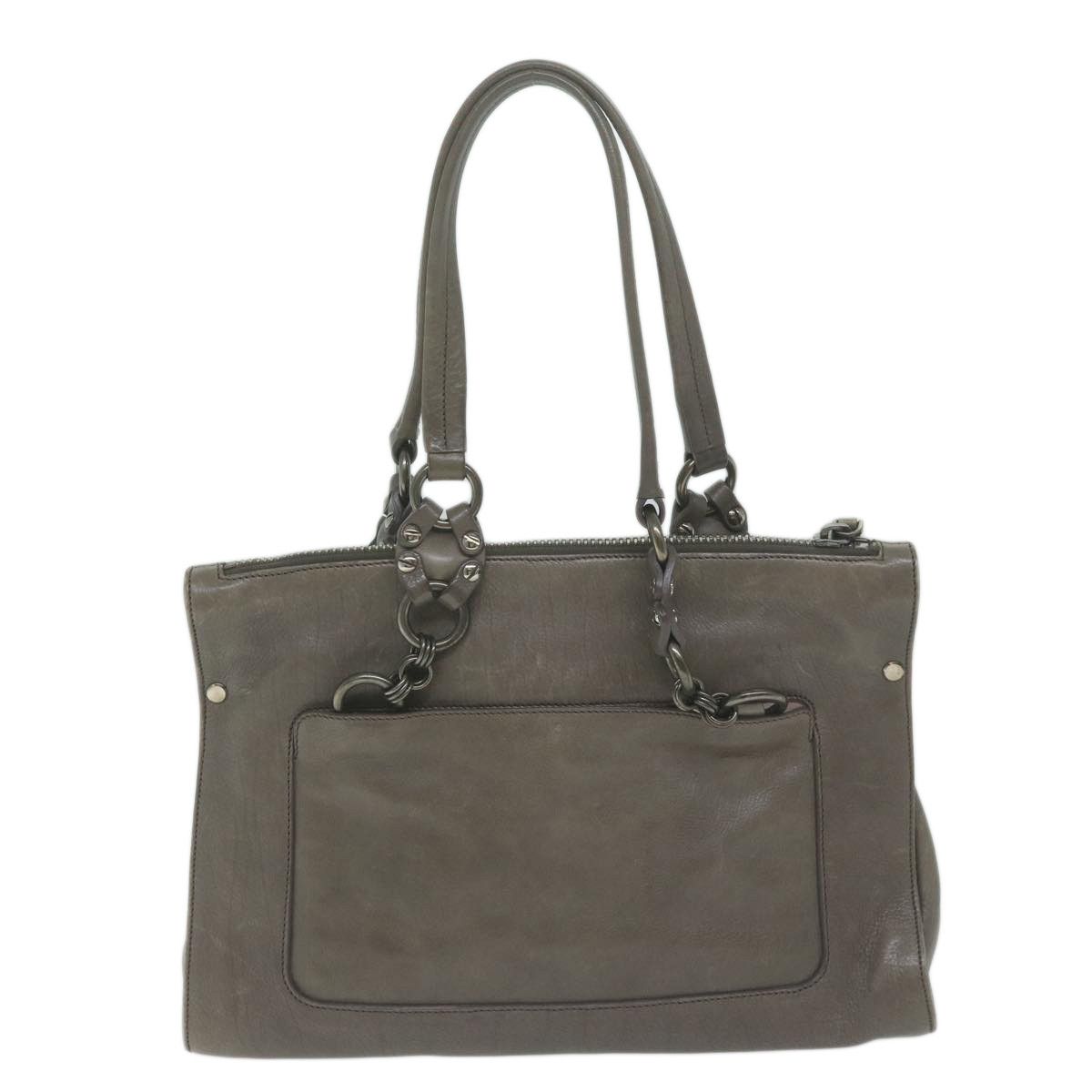 Prada Grey Leather Shoulder Bag (Pre-Owned) Size ONE SIZE - 2 Thumbnail